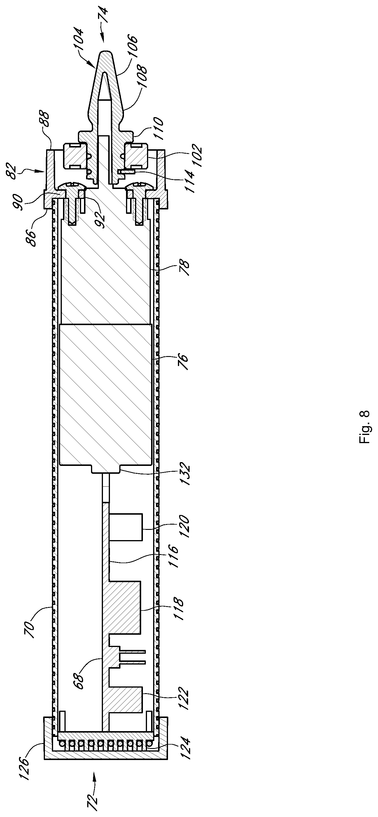 Patent US12303056 Figure 8 – Grommet drapery system