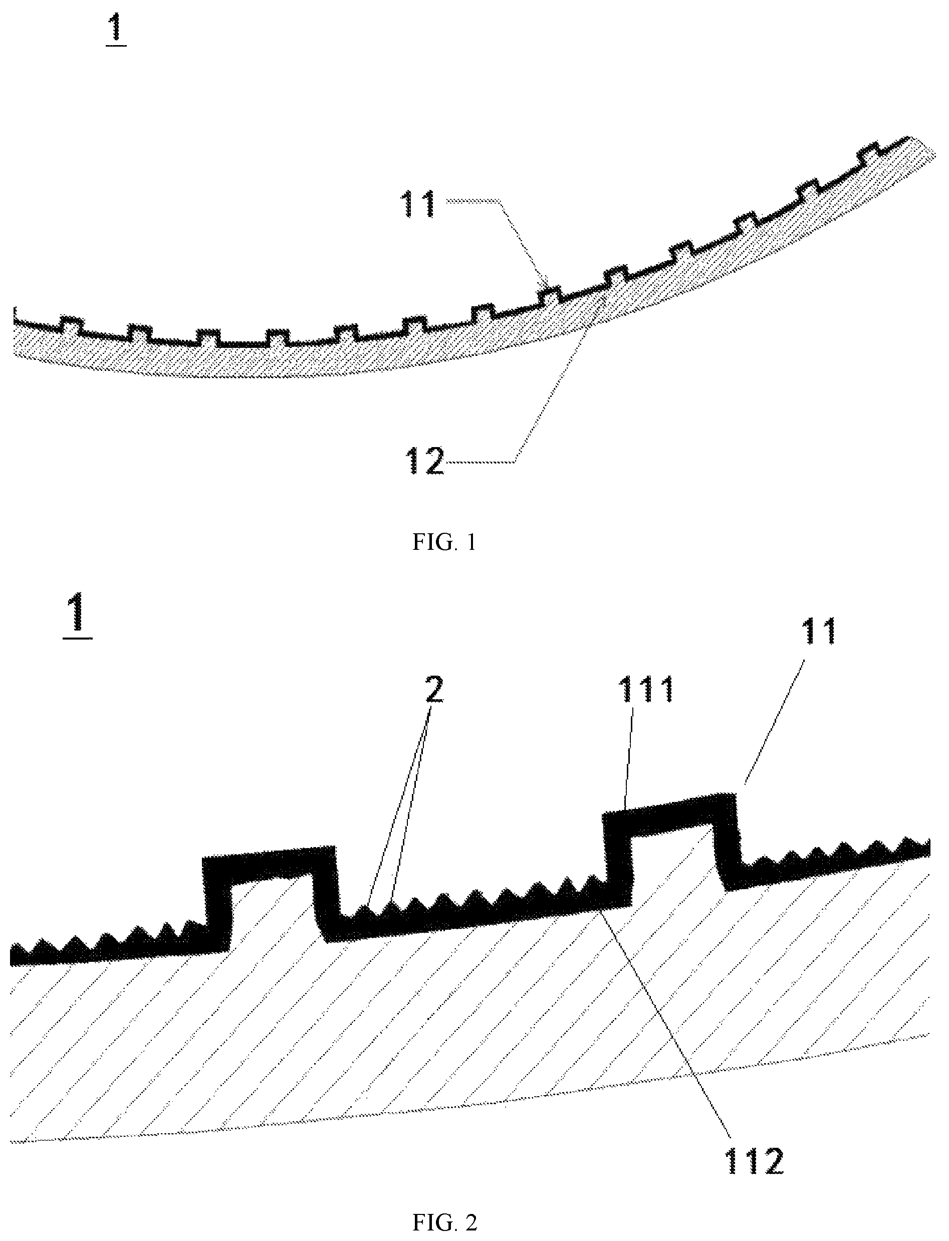 Patent US12303057 — Physical non-stick pan with convex-concave structure, and manufacturing method thereof — Figure 1