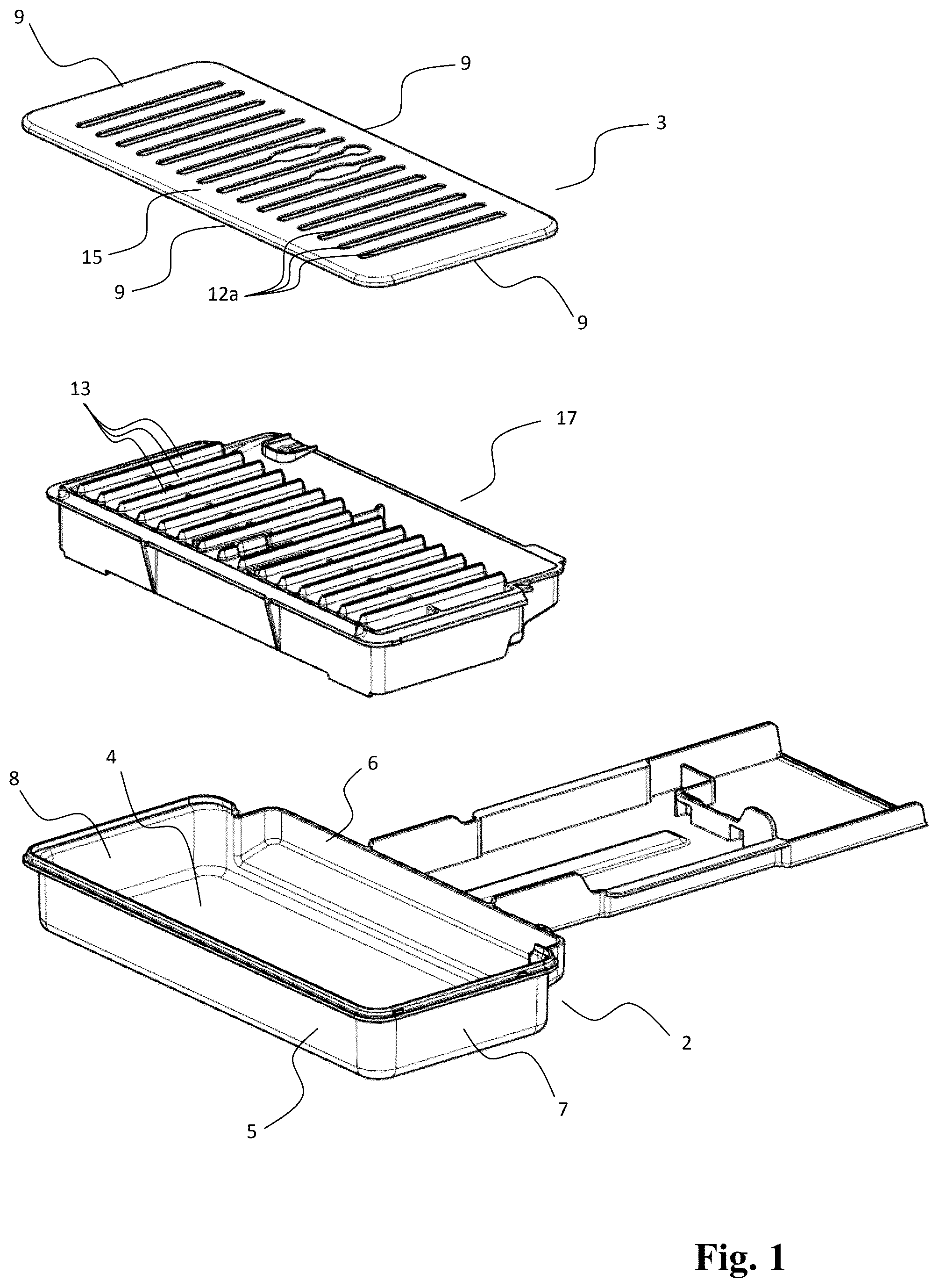 Patent US12303061 Figure 1 – Coffee machine with improved drip tray