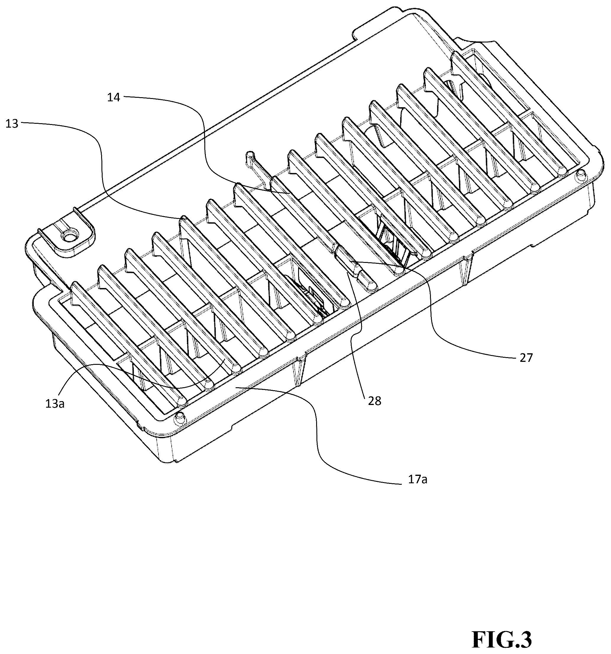 Patent US12303061 Figure 3 – Coffee machine with improved drip tray