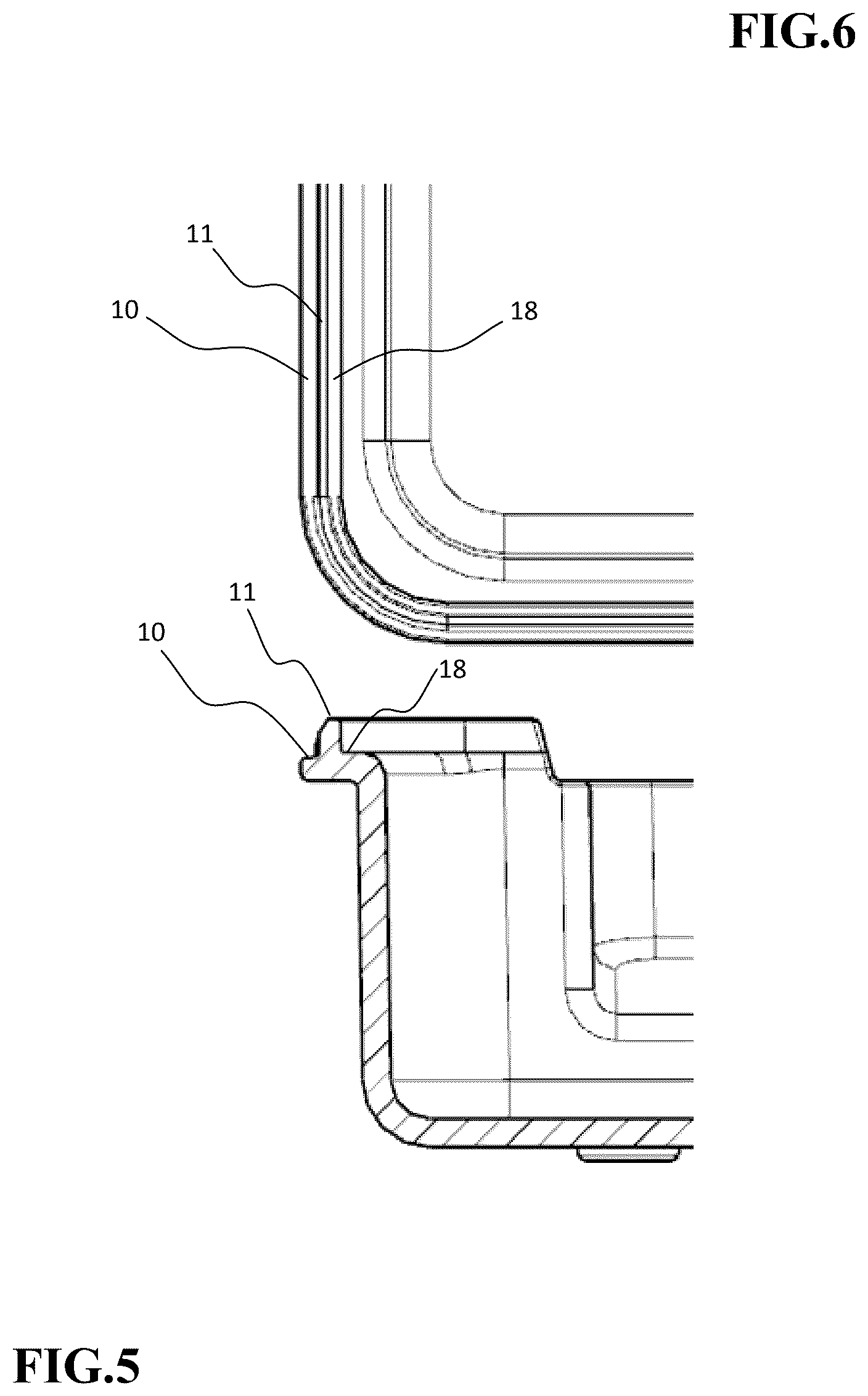 Patent US12303061 Figure 5 – Coffee machine with improved drip tray