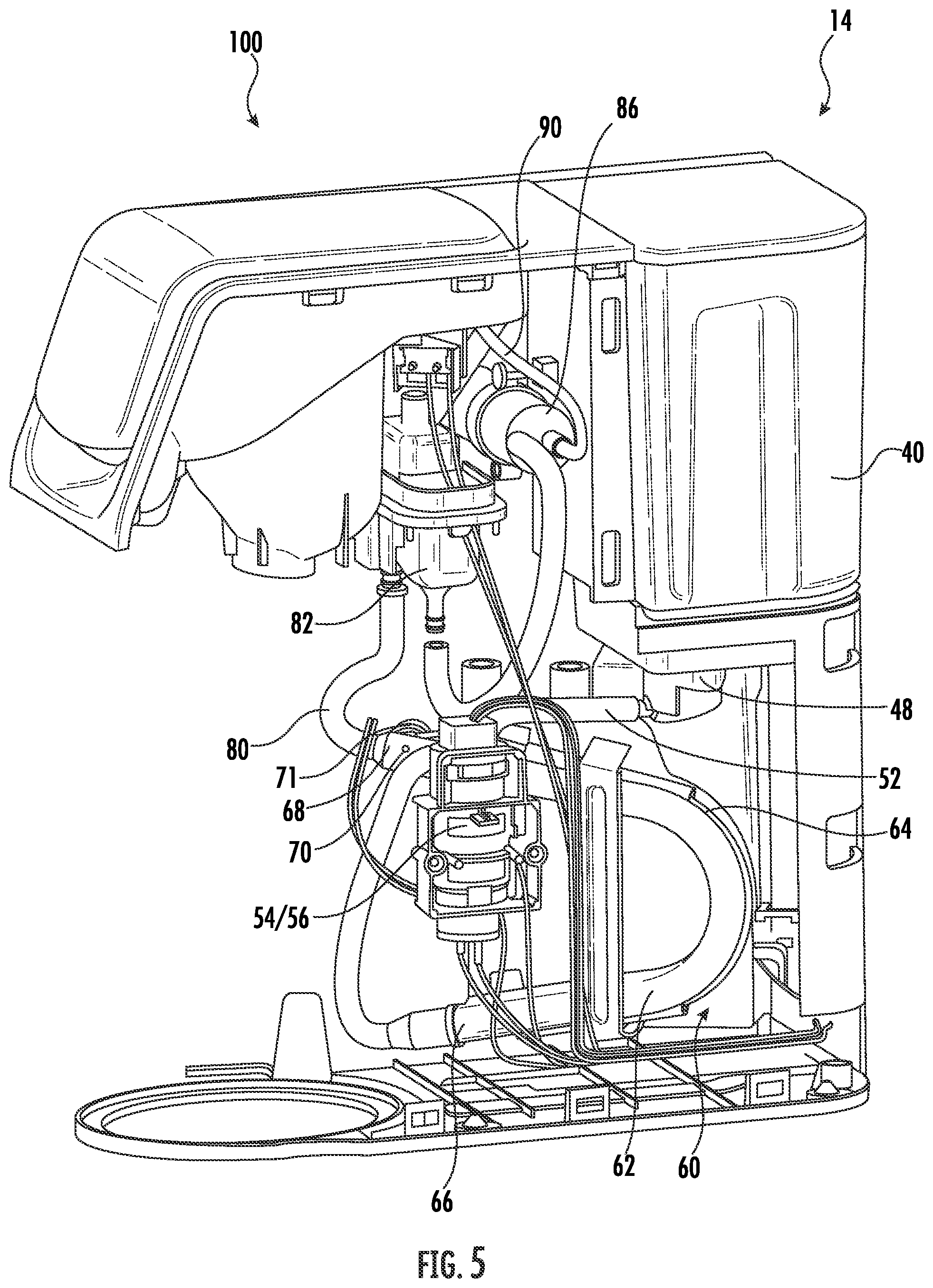 Patent US12303063 Figure 5 – Beverage-making machine