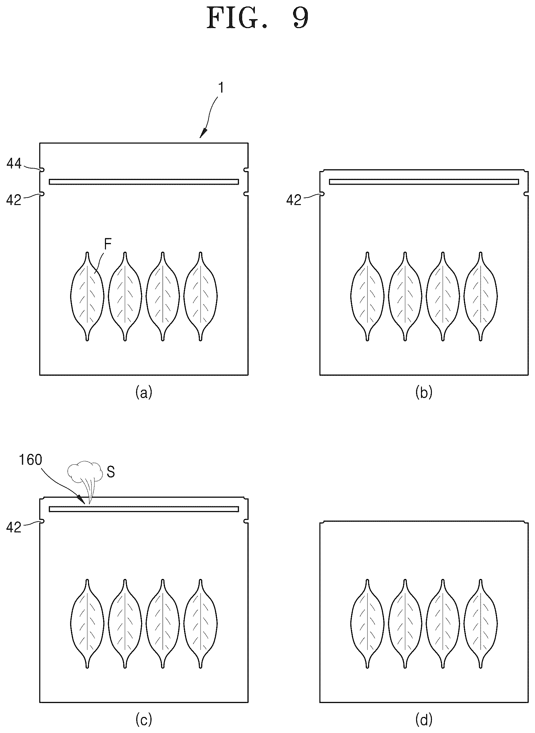 Patent US12303064 Figure 9 – Cooking pouch