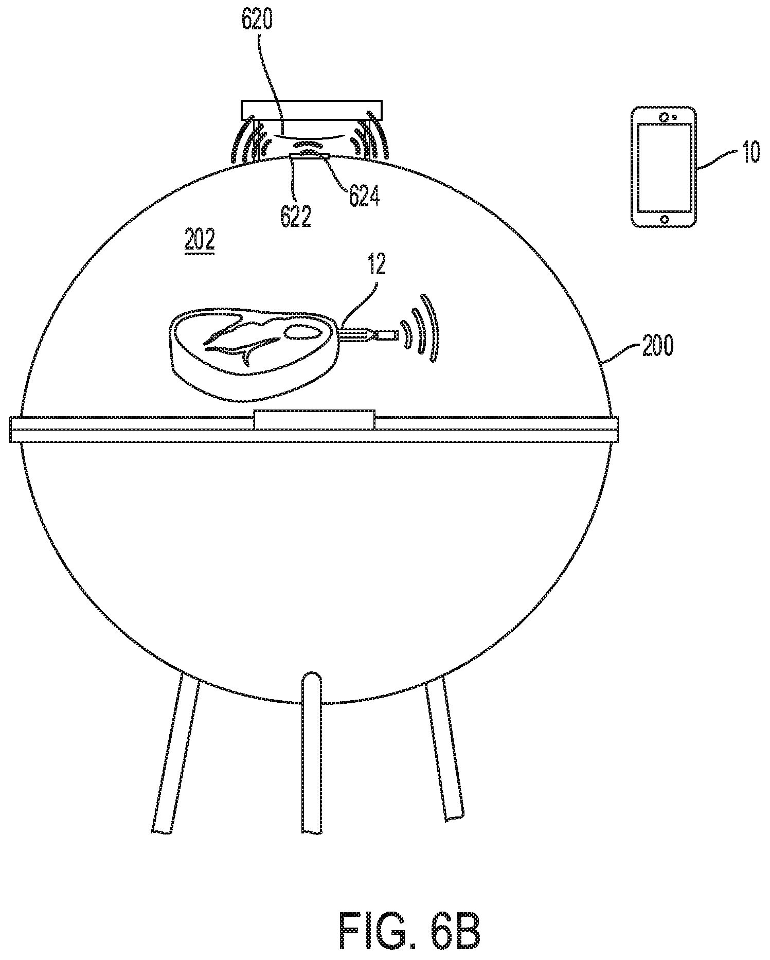 Patent US12303066 Figure 7 – Temperature sensing devices and wireless communication improvements for cooking appliances