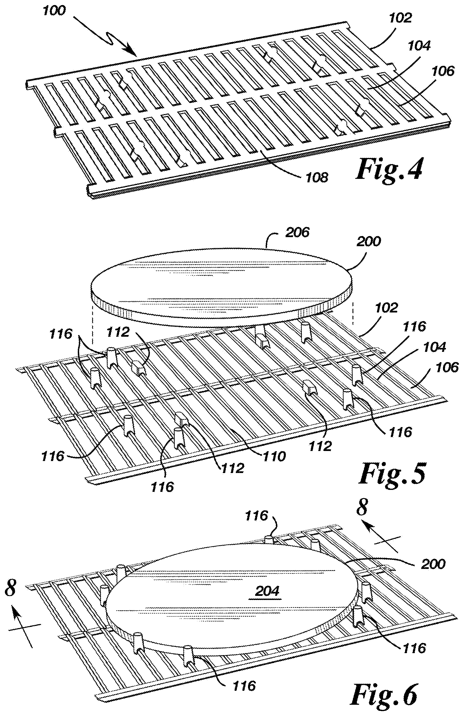 Patent US12303067 Figure 4 – Reversible cooking grate