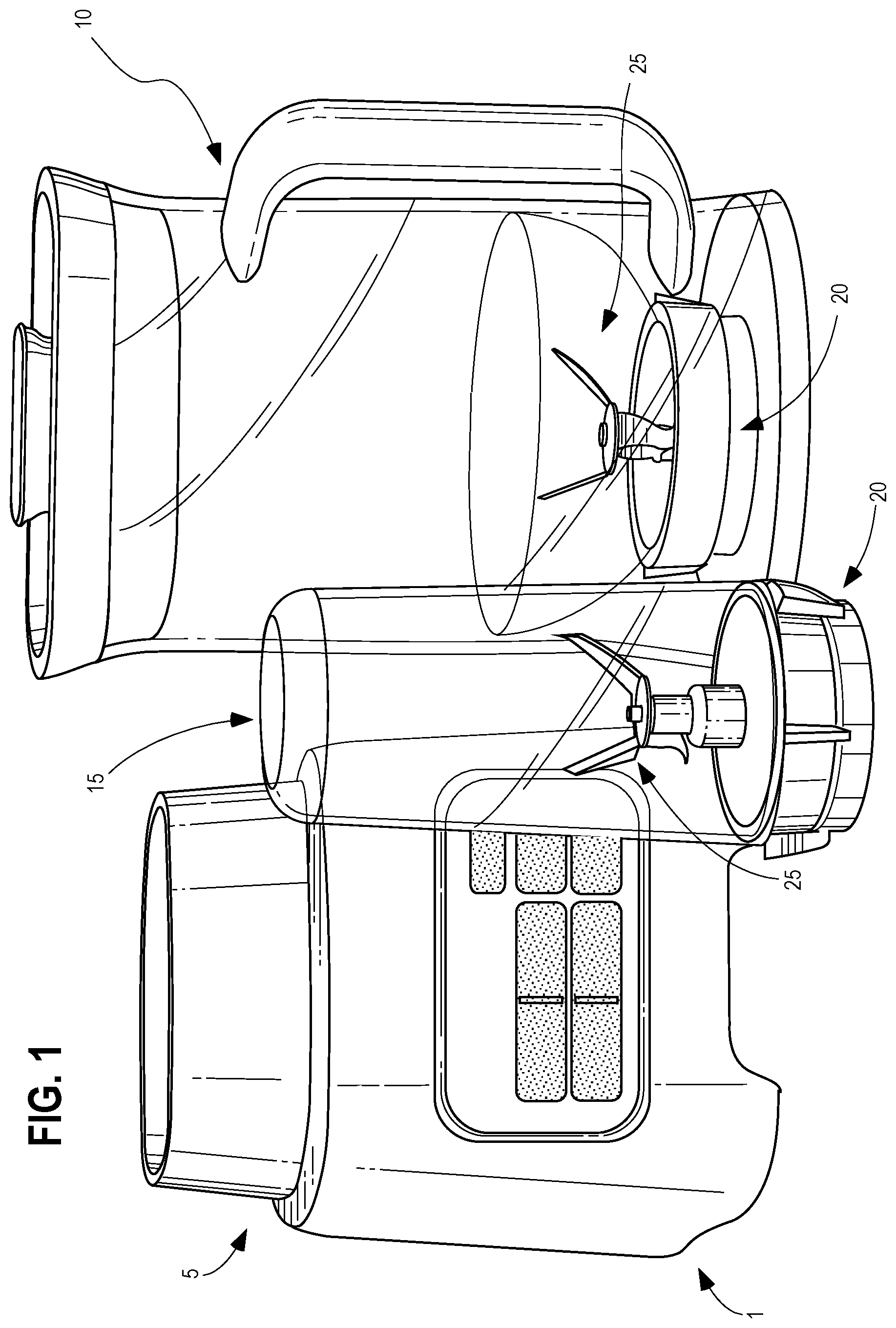 Patent US12303071 Figure 1 – Blender sound shield