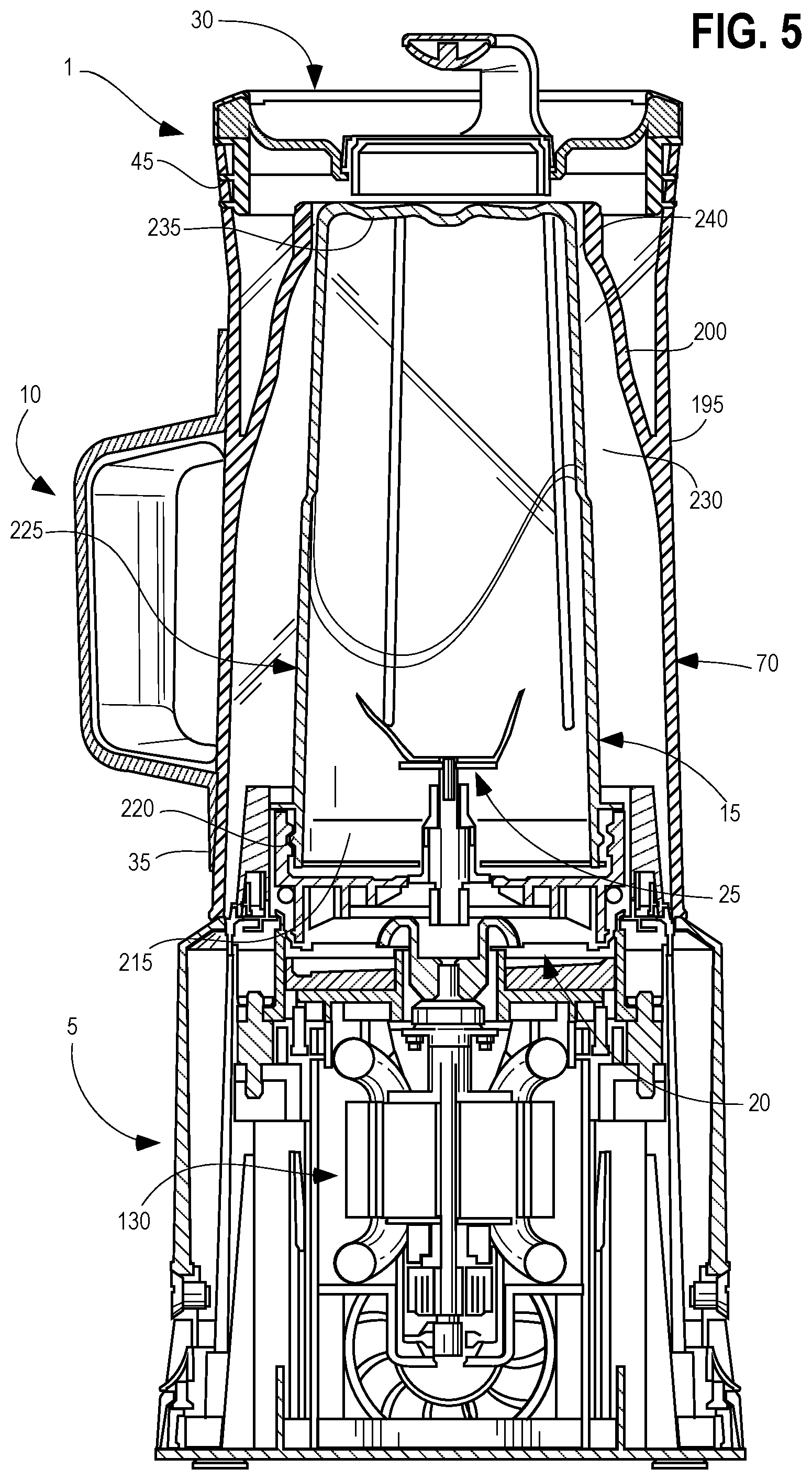 Patent US12303071 Figure 5 – Blender sound shield