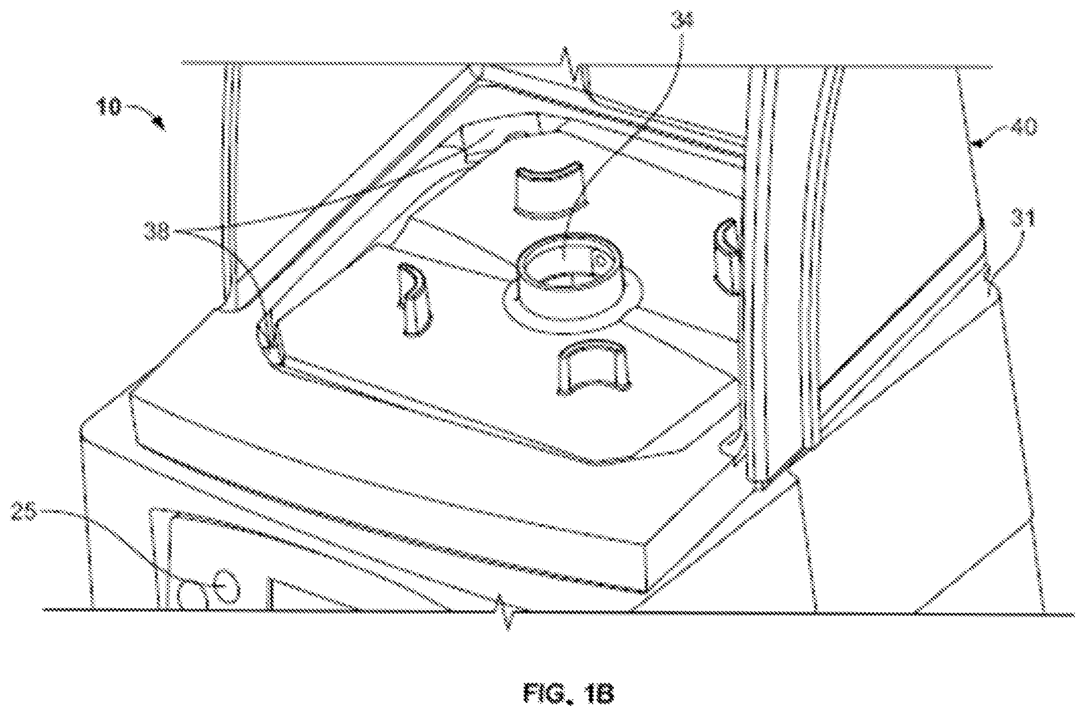Patent US12303072 Figure 2 – Centering pad and removable enclosure for a blender