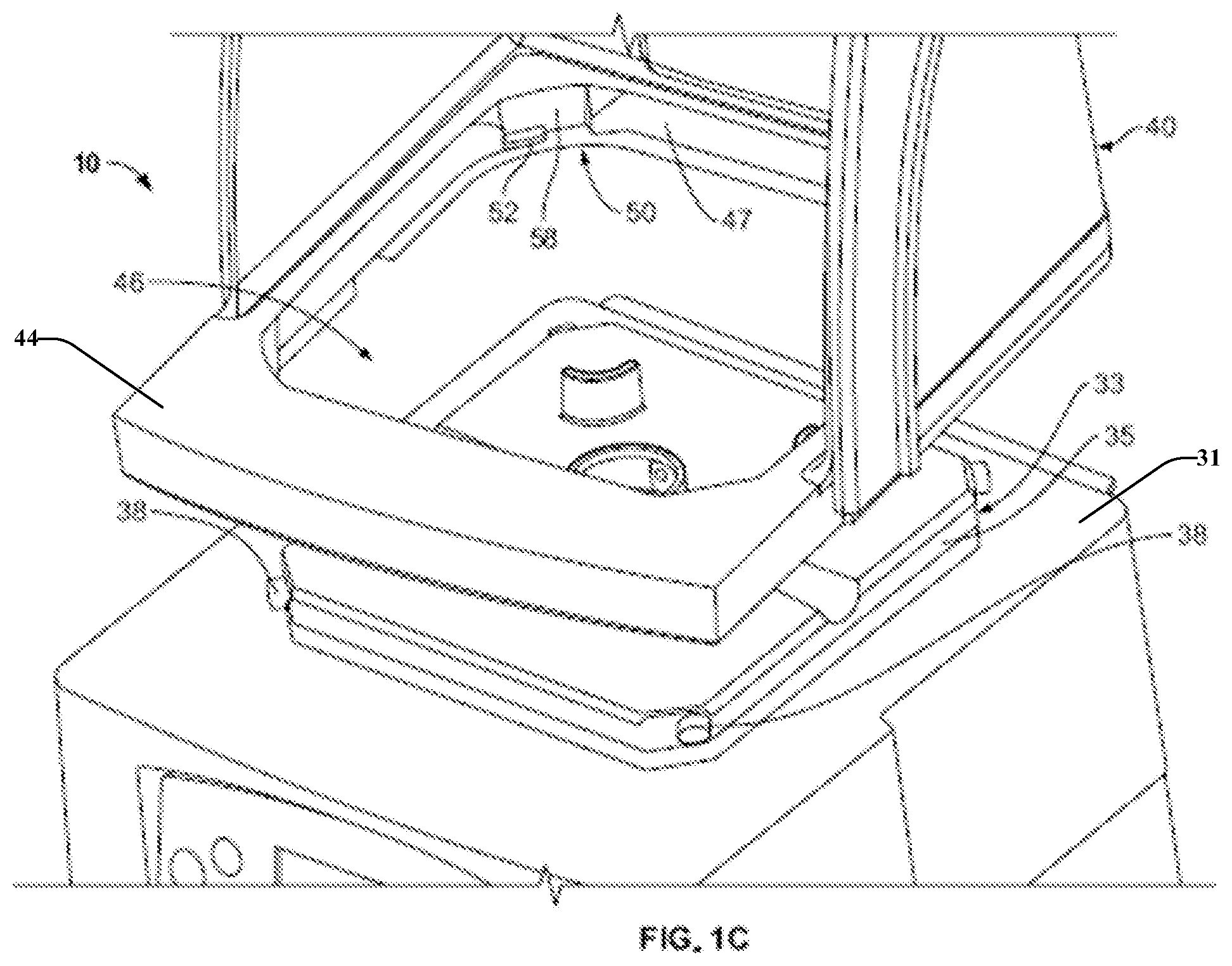 Patent US12303072 Figure 3 – Centering pad and removable enclosure for a blender