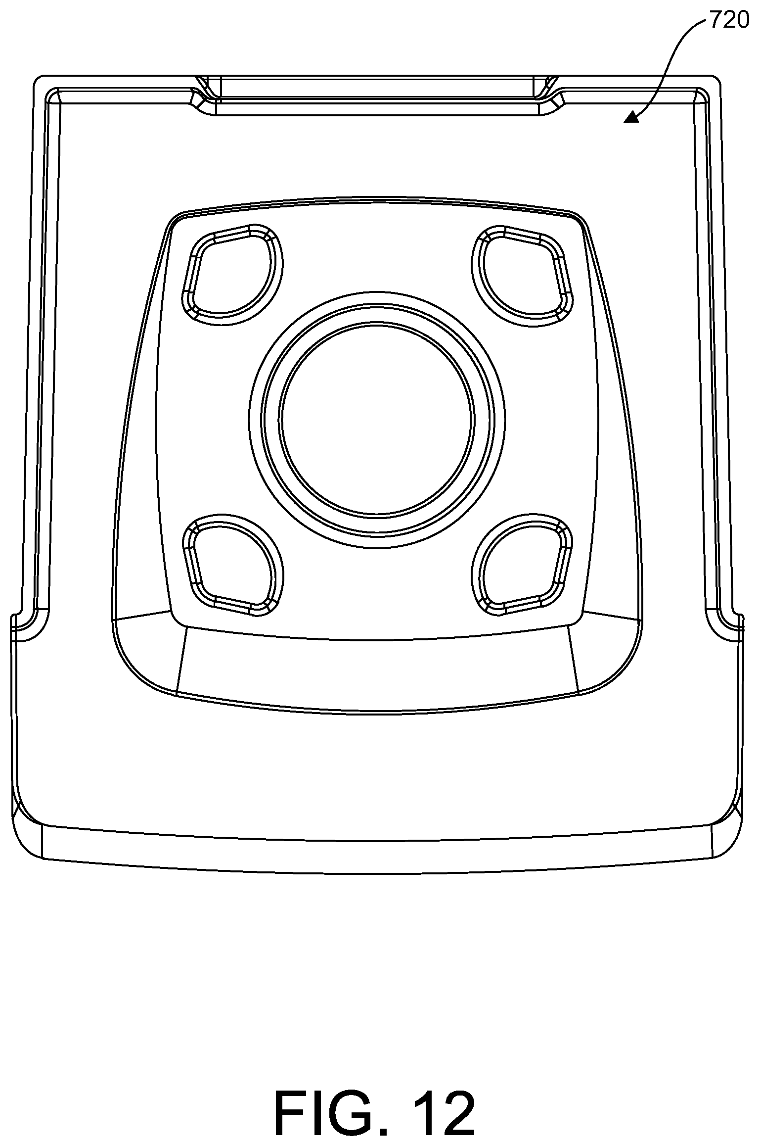Patent US12303072 Figure 13 – Centering pad and removable enclosure for a blender