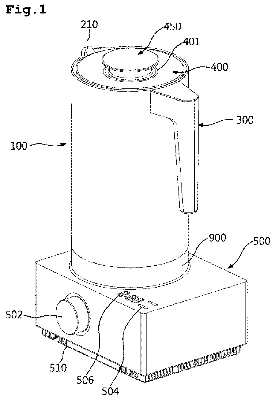 Patent US12303073 Figure 1 – Blender