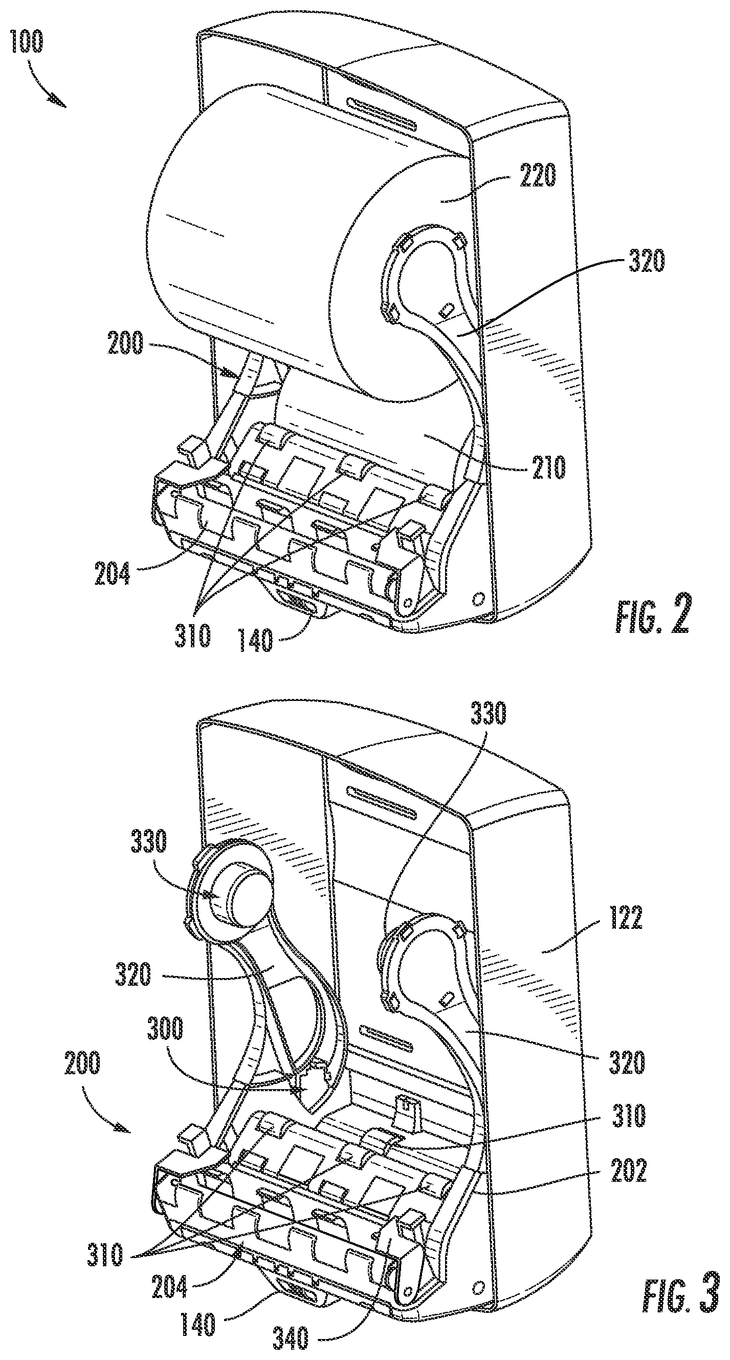 Patent US12303077 Figure 2 – Roll towel dispenser