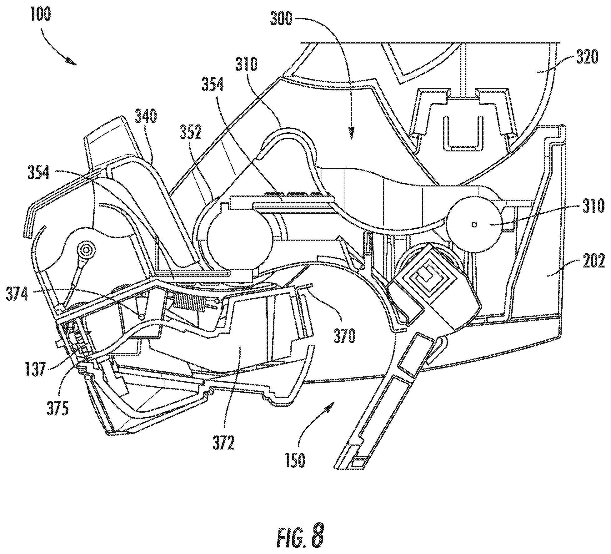 Patent US12303077 Figure 6 – Roll towel dispenser