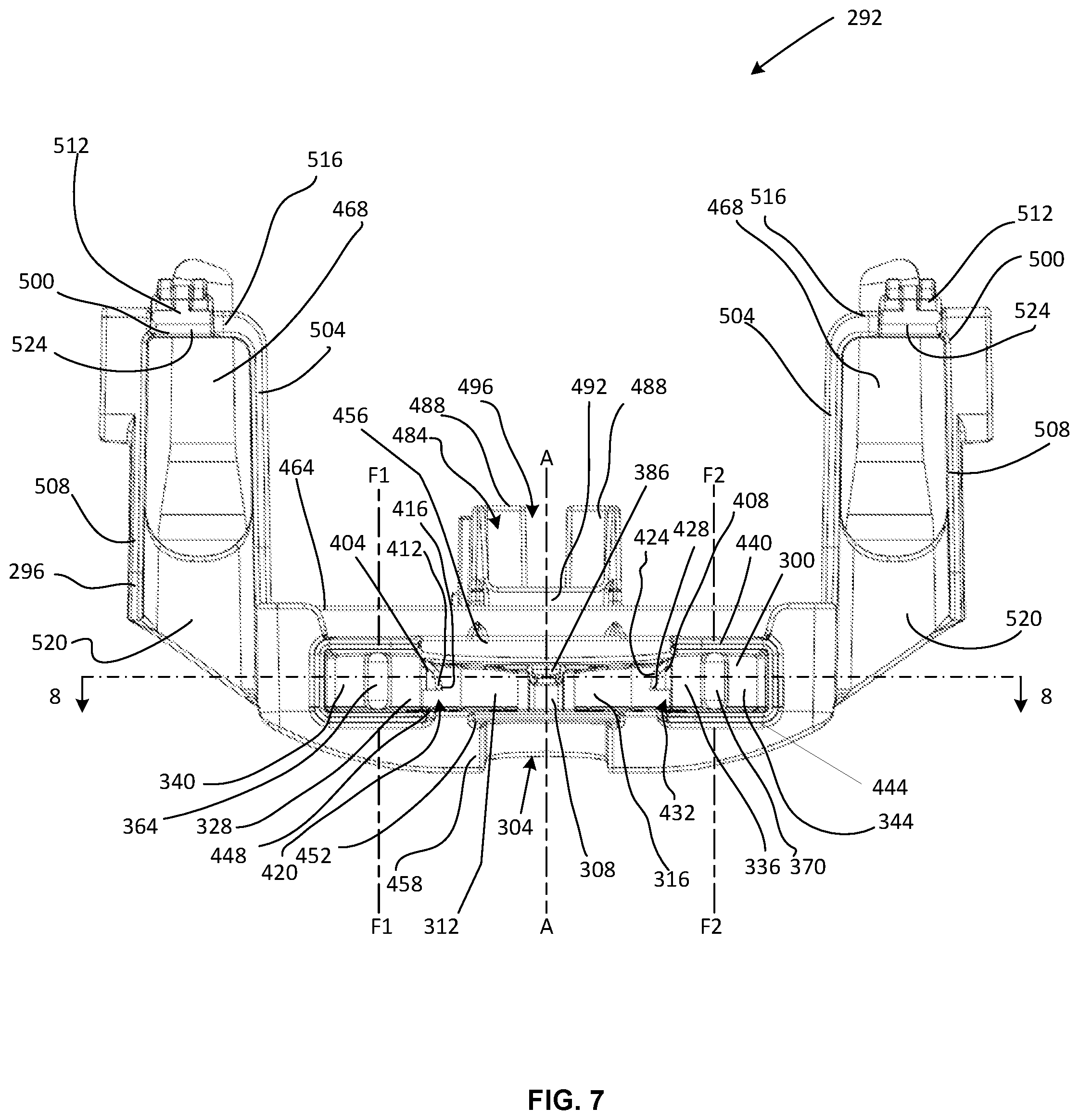 Patent US12303079 Figure 7 – Dispenser system