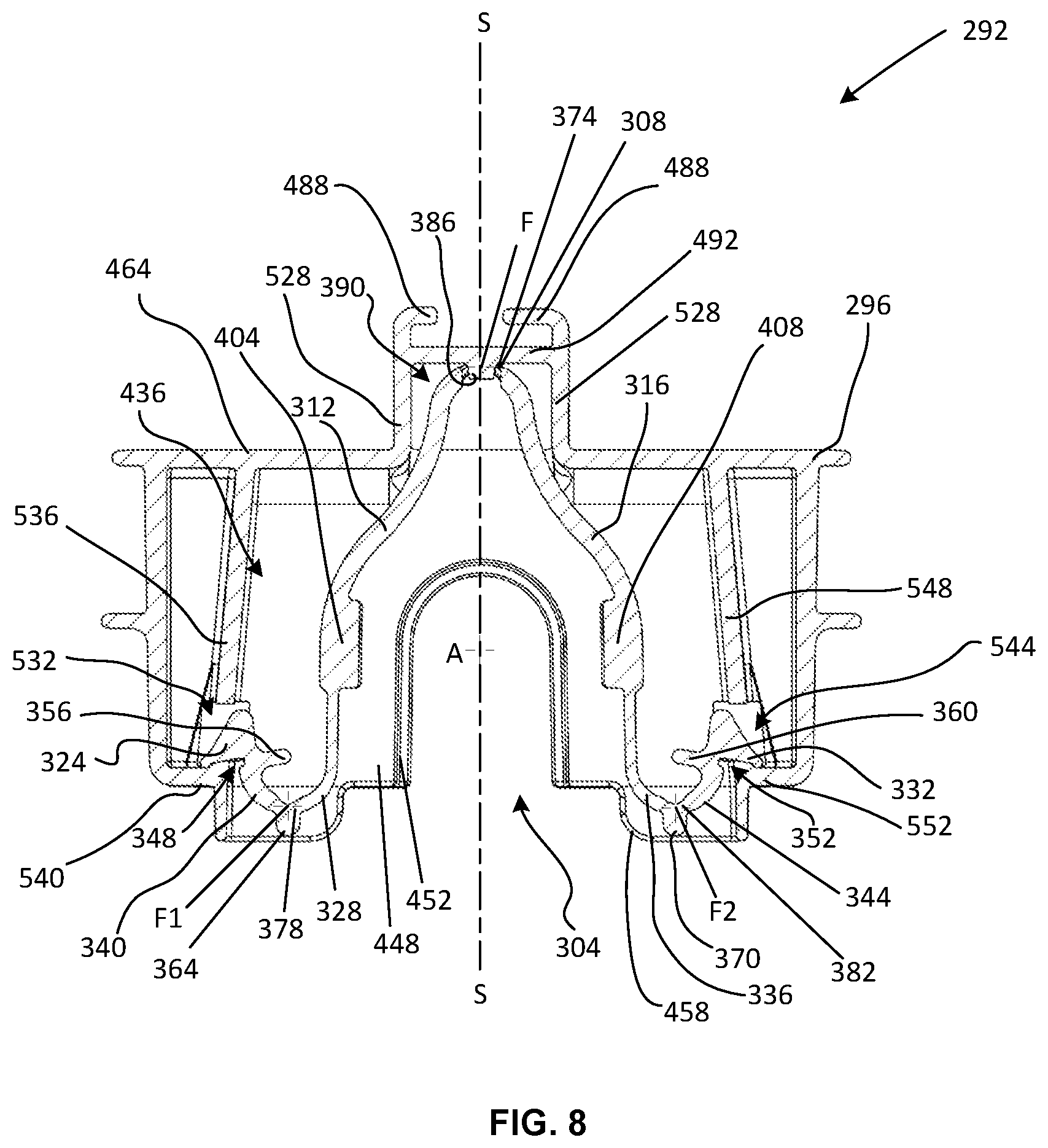 Patent US12303079 Figure 8 – Dispenser system