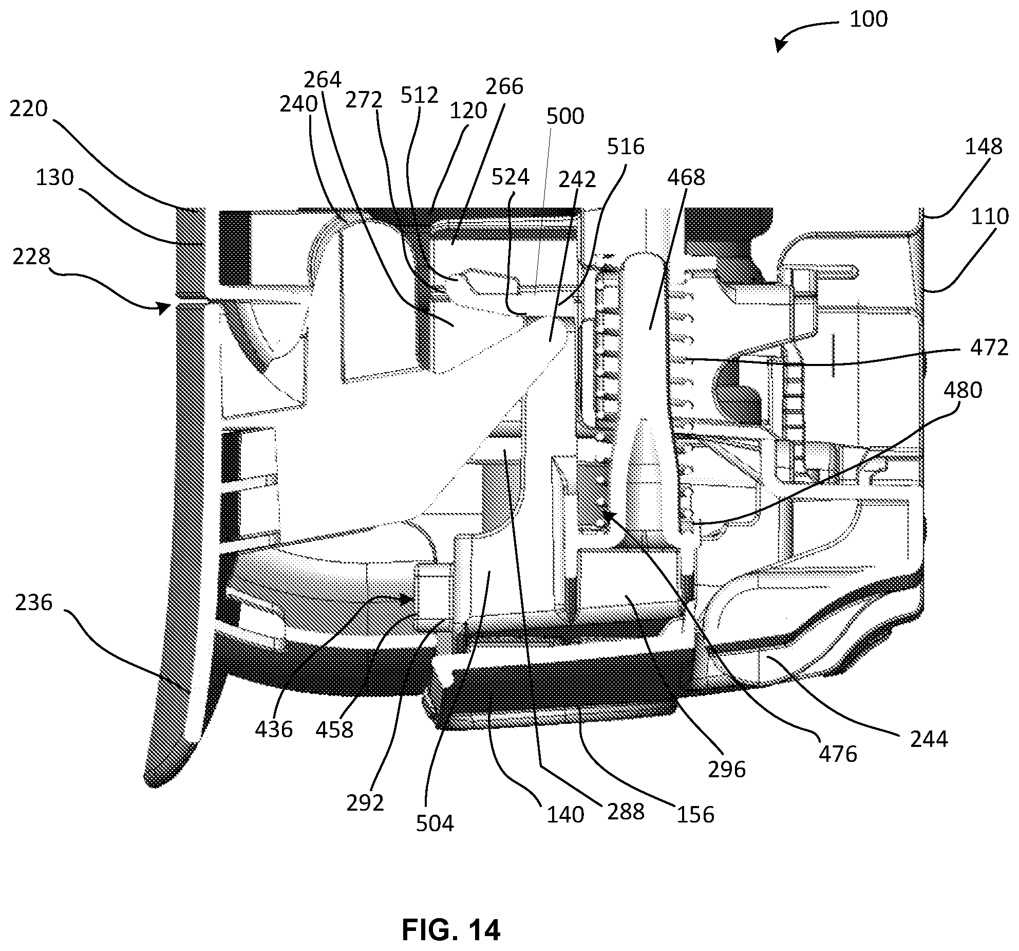 Patent US12303079 Figure 11 – Dispenser system