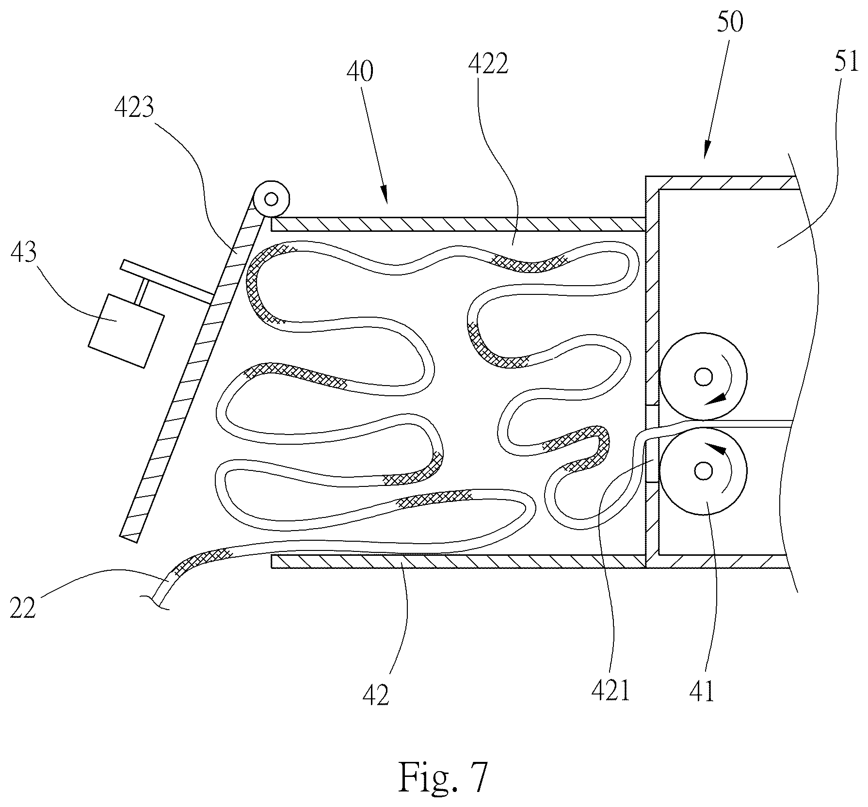 Patent US12303080 Figure 5 – Manufacturing method and manufacturing equipment for corrugated net