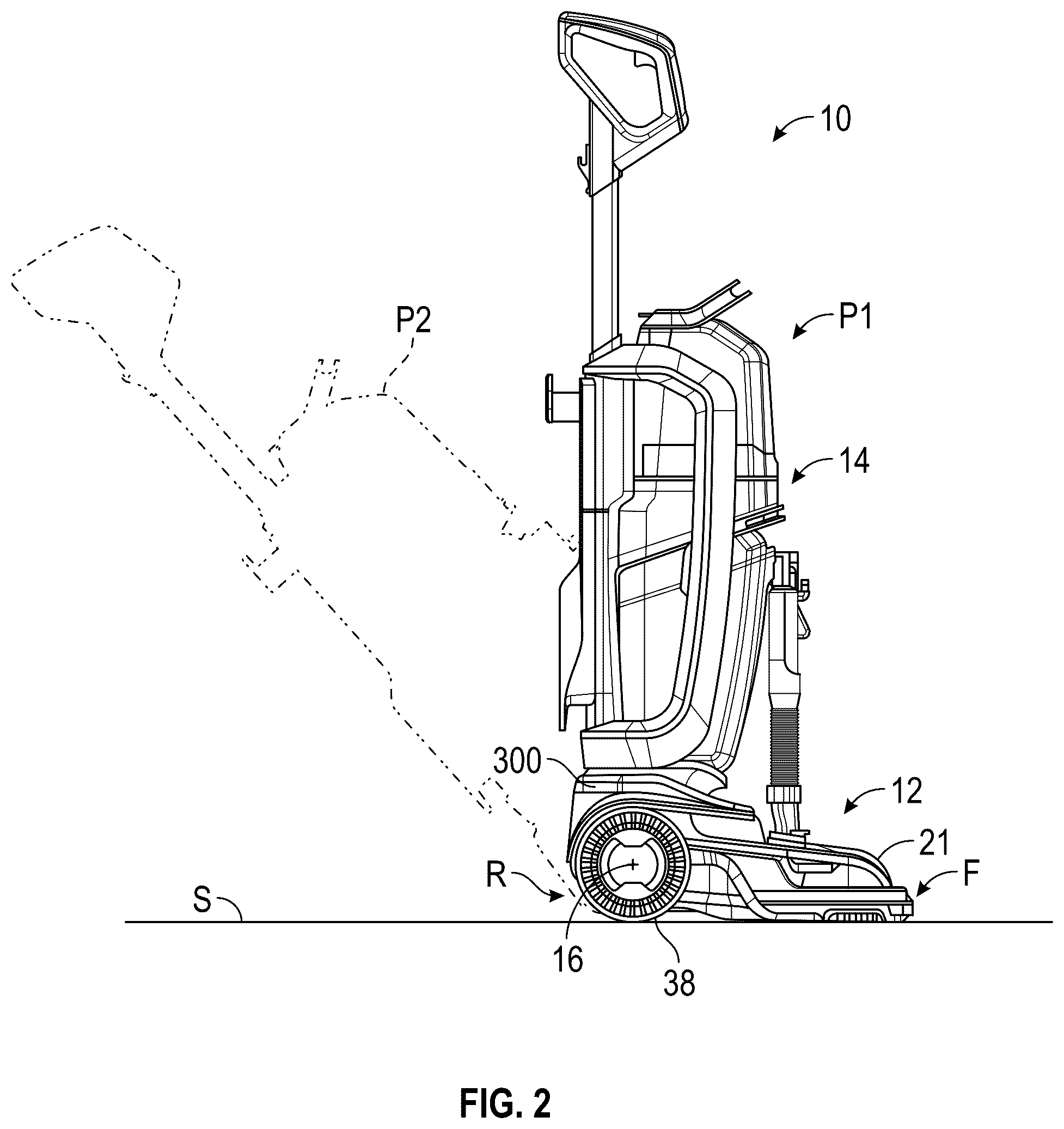 Patent US12303085 Figure 2 – Surface cleaner
