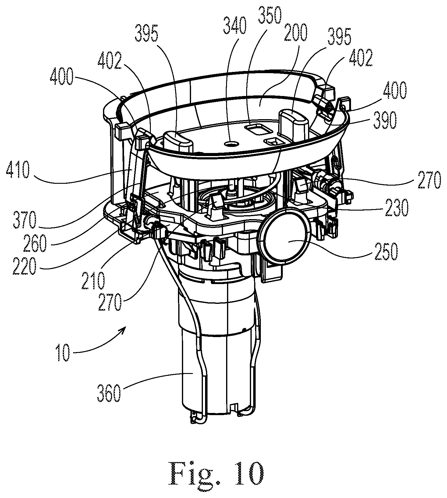 Patent US12303086 Figure 8 – Method of engaging a floor treatment composition dispensing package