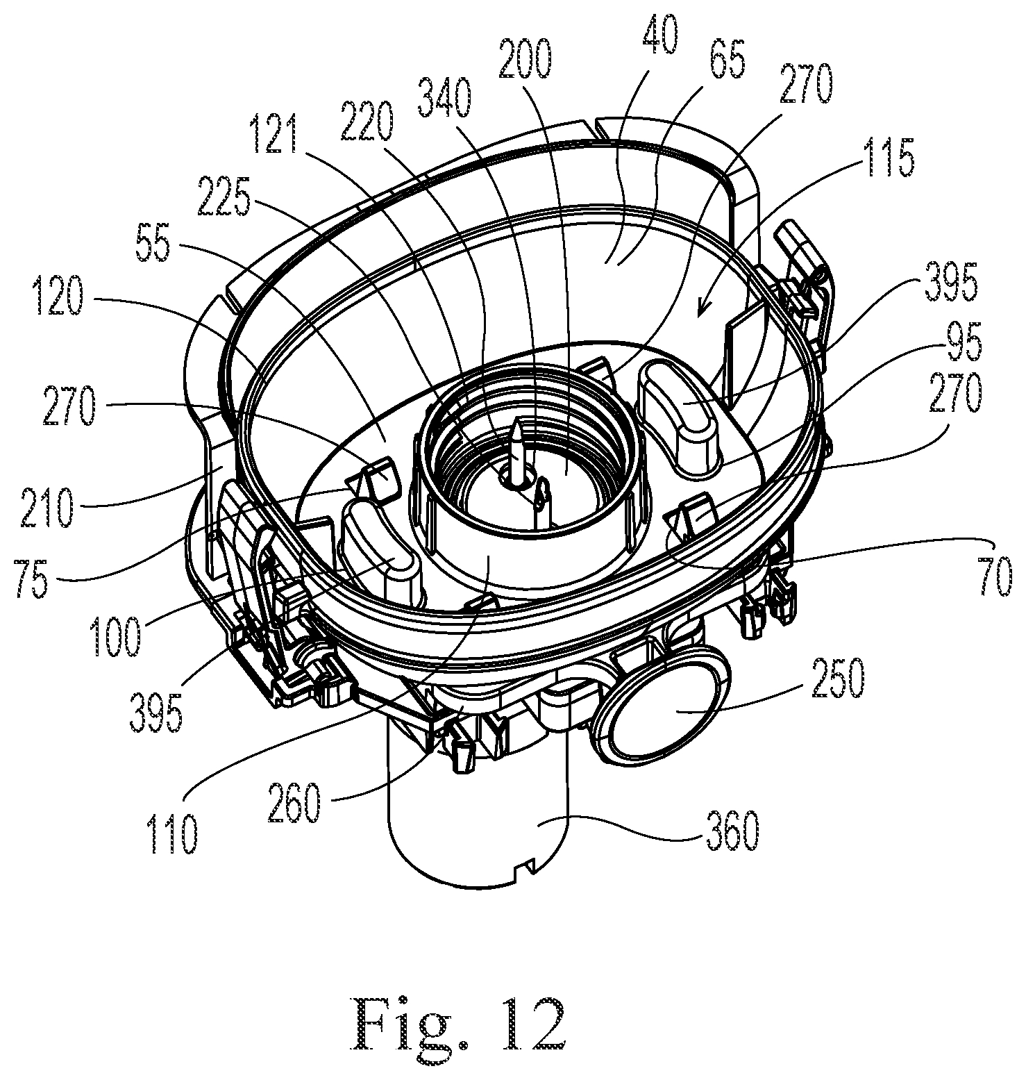 Patent US12303086 Figure 10 – Method of engaging a floor treatment composition dispensing package