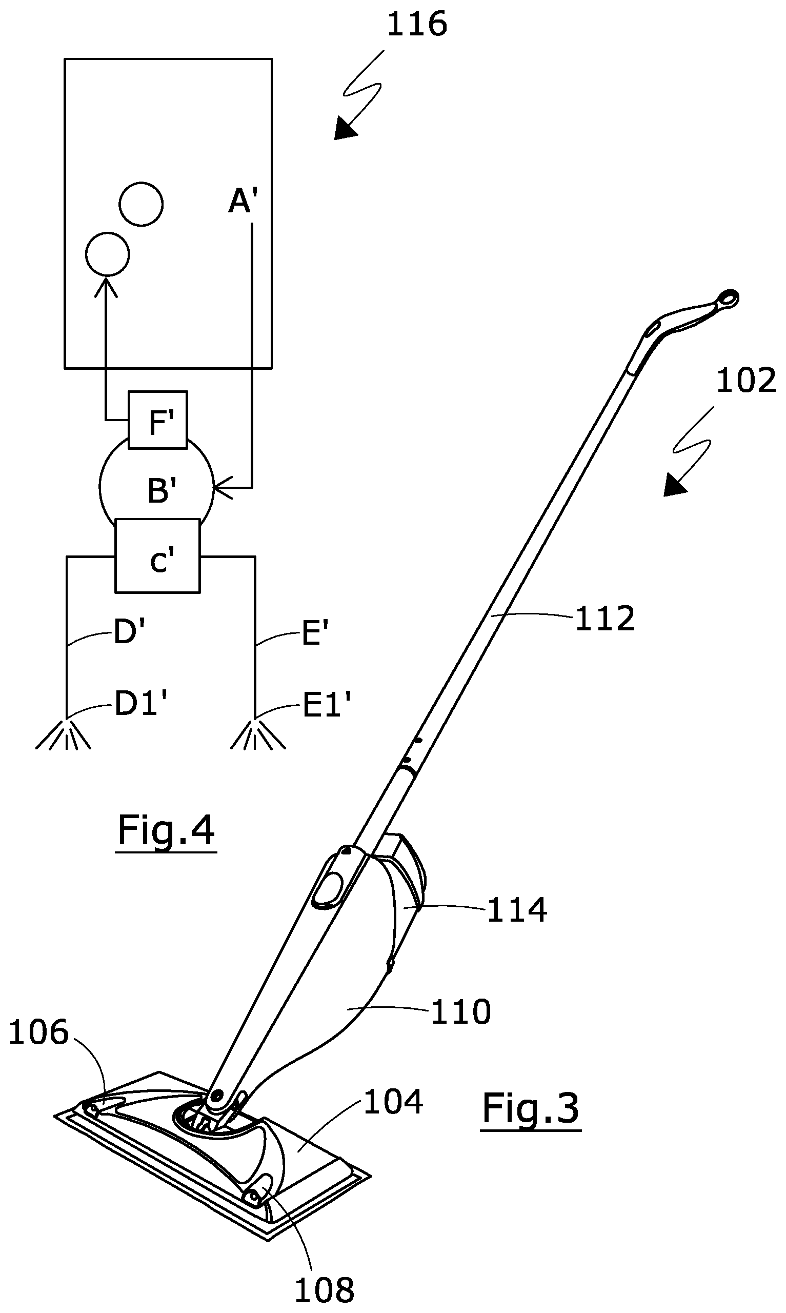 Patent US12303087 Figure 2 – Floor cleaning apparatus and liquid delivery assembly for use in floor cleaning apparatus