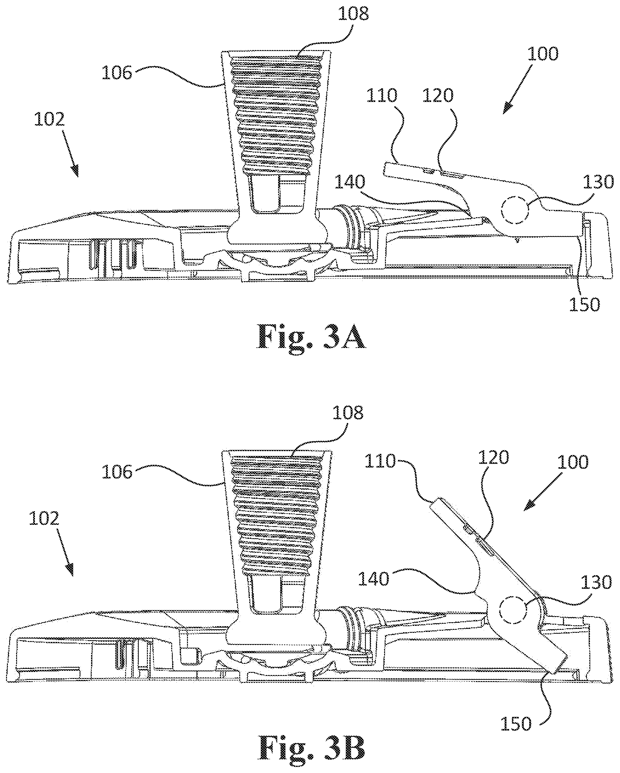 Patent US12303088 Figure 4 – Release lever for cleaning device