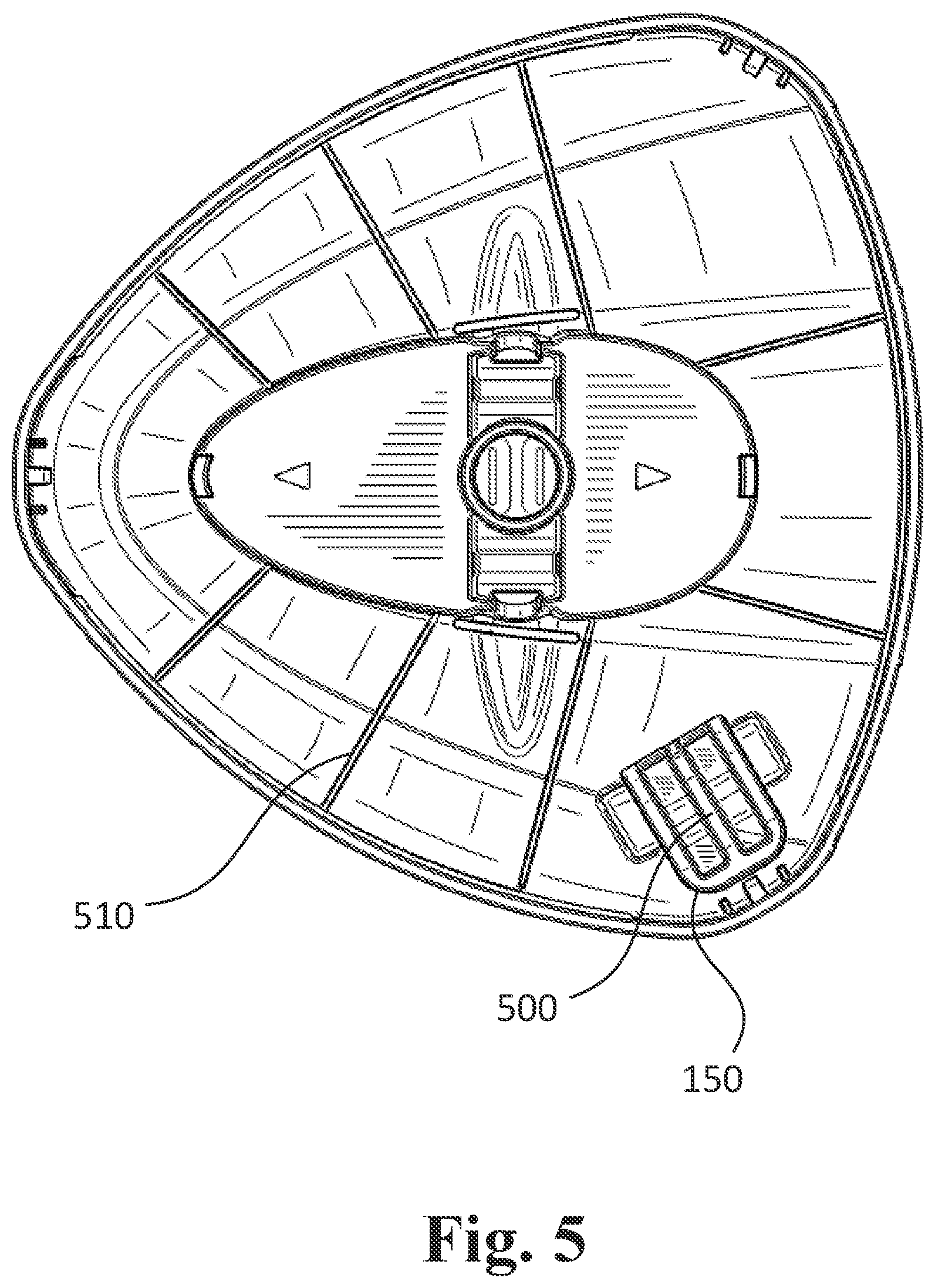 Patent US12303088 Figure 6 – Release lever for cleaning device