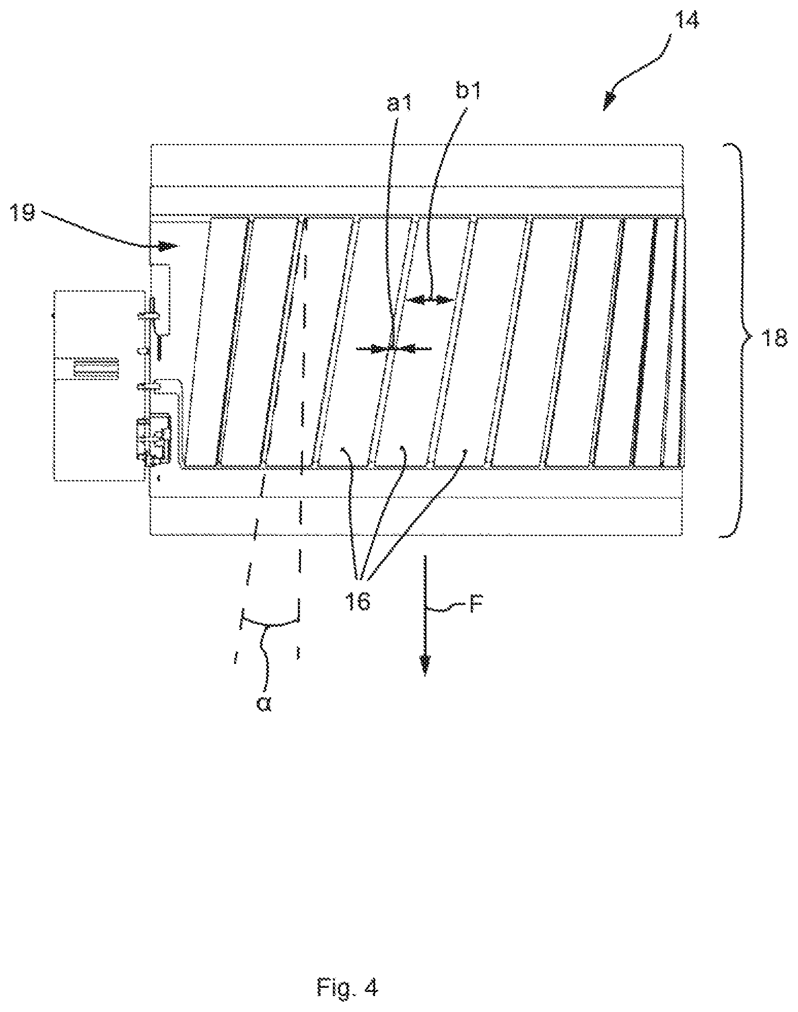 Patent US12303090 Figure 4 – Domestic appliance with at least one heater for a tubular piece through which a fluid flows