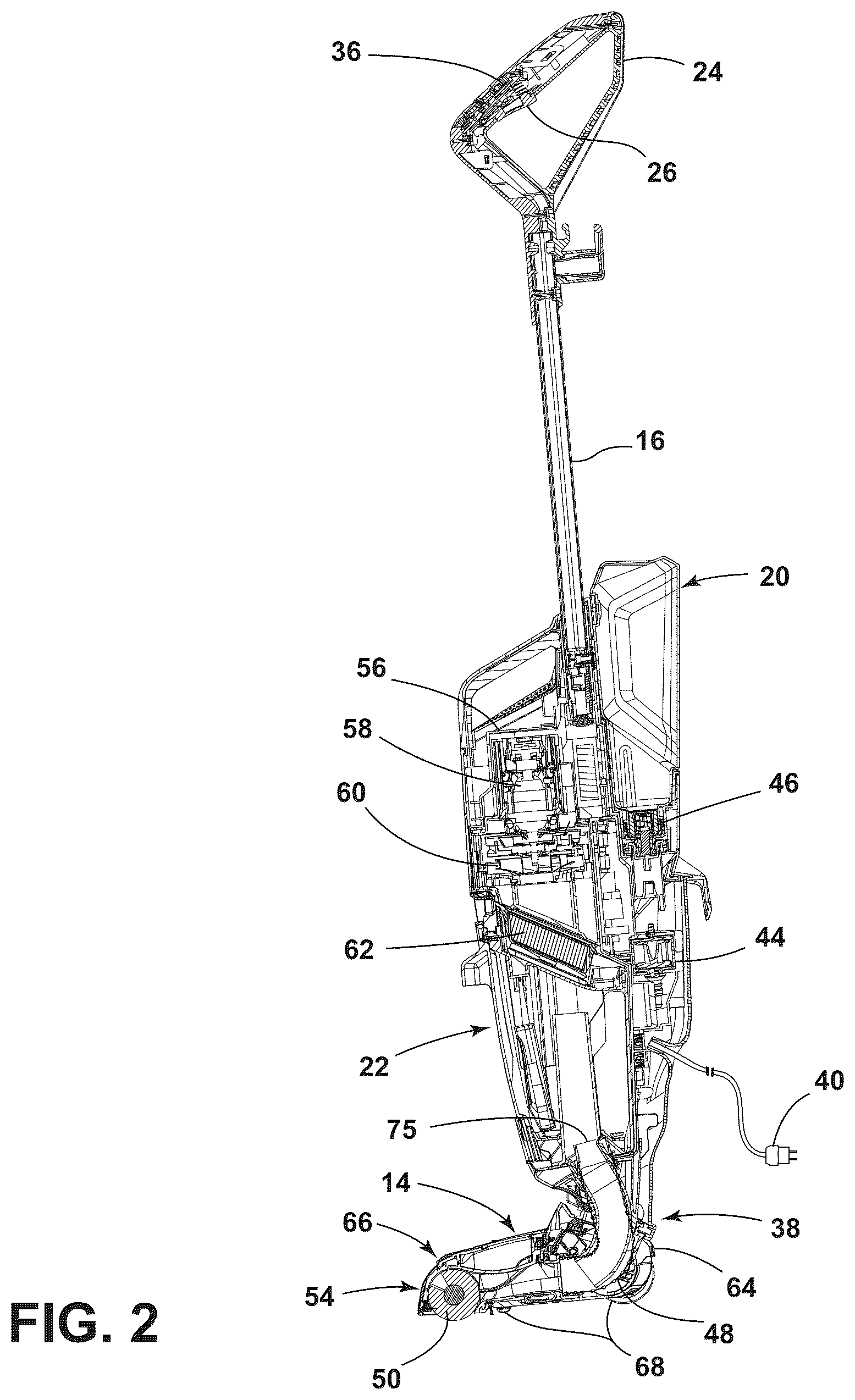 Patent US12303094 Figure 2 – Surface cleaning apparatus