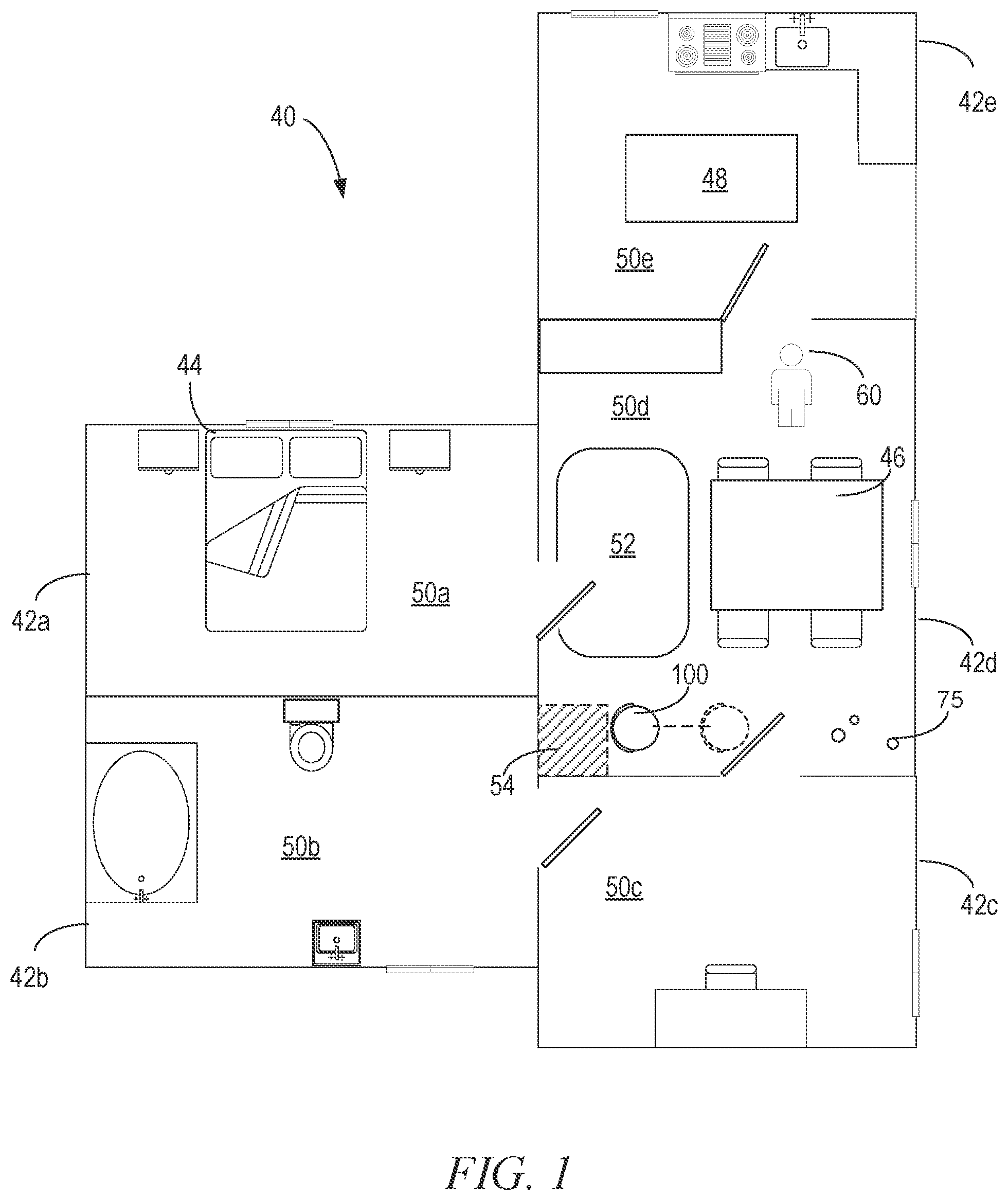 Patent US12303095 Figure 1 – Mobile robot cleaning head suspension