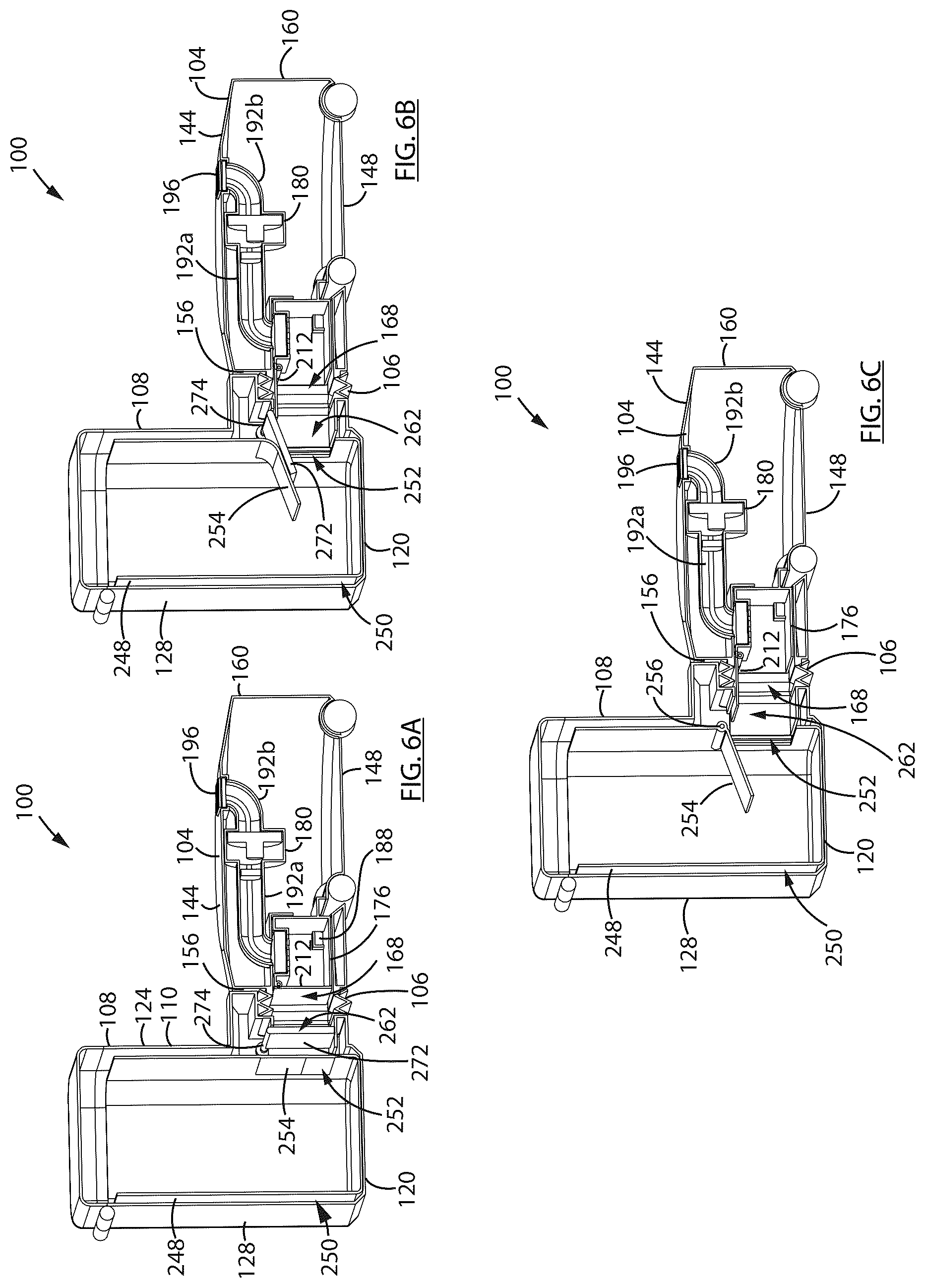Patent US12303096 Figure 6 – Robotic vacuum cleaner with dirt enclosing member and method of using the same