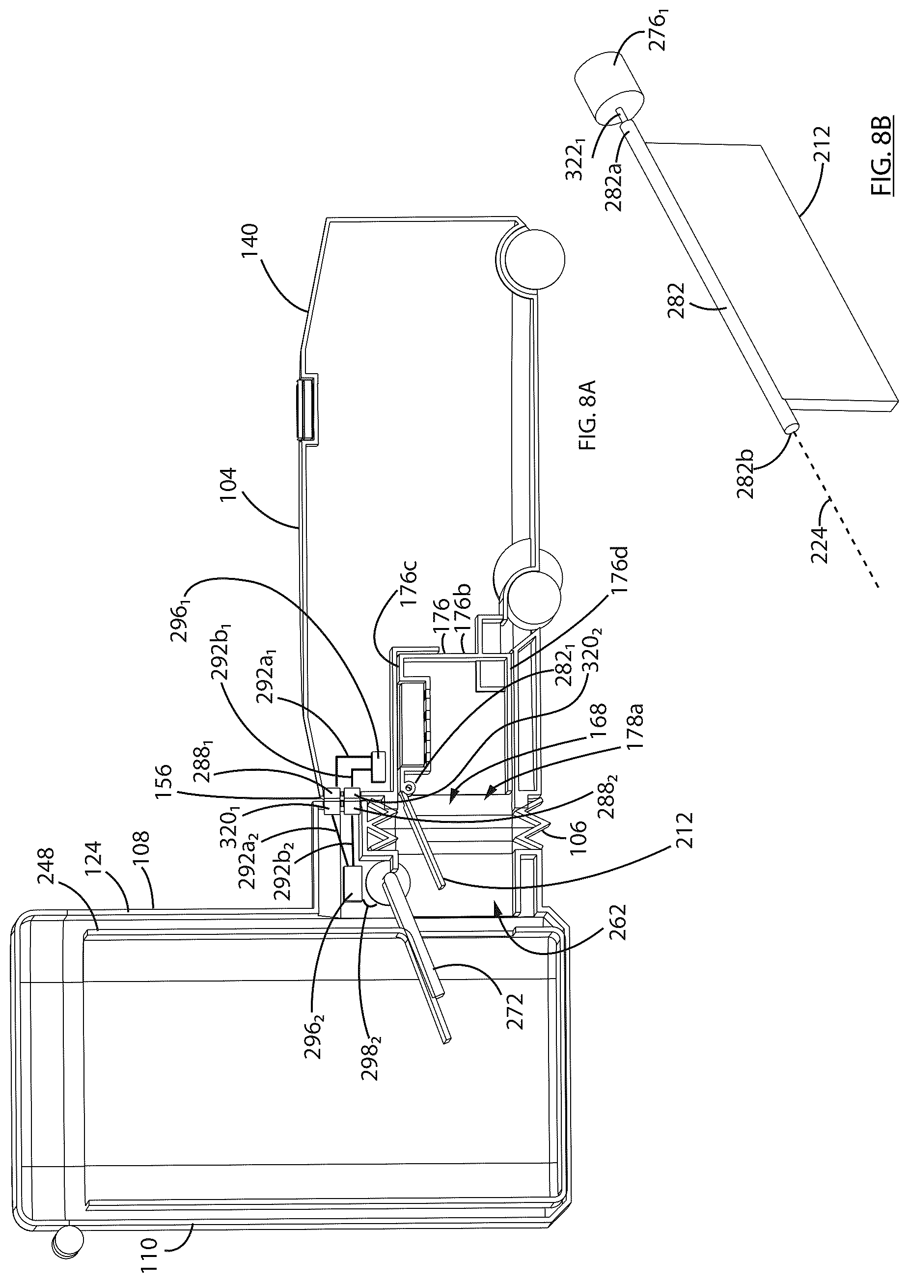 Patent US12303096 Figure 8 – Robotic vacuum cleaner with dirt enclosing member and method of using the same