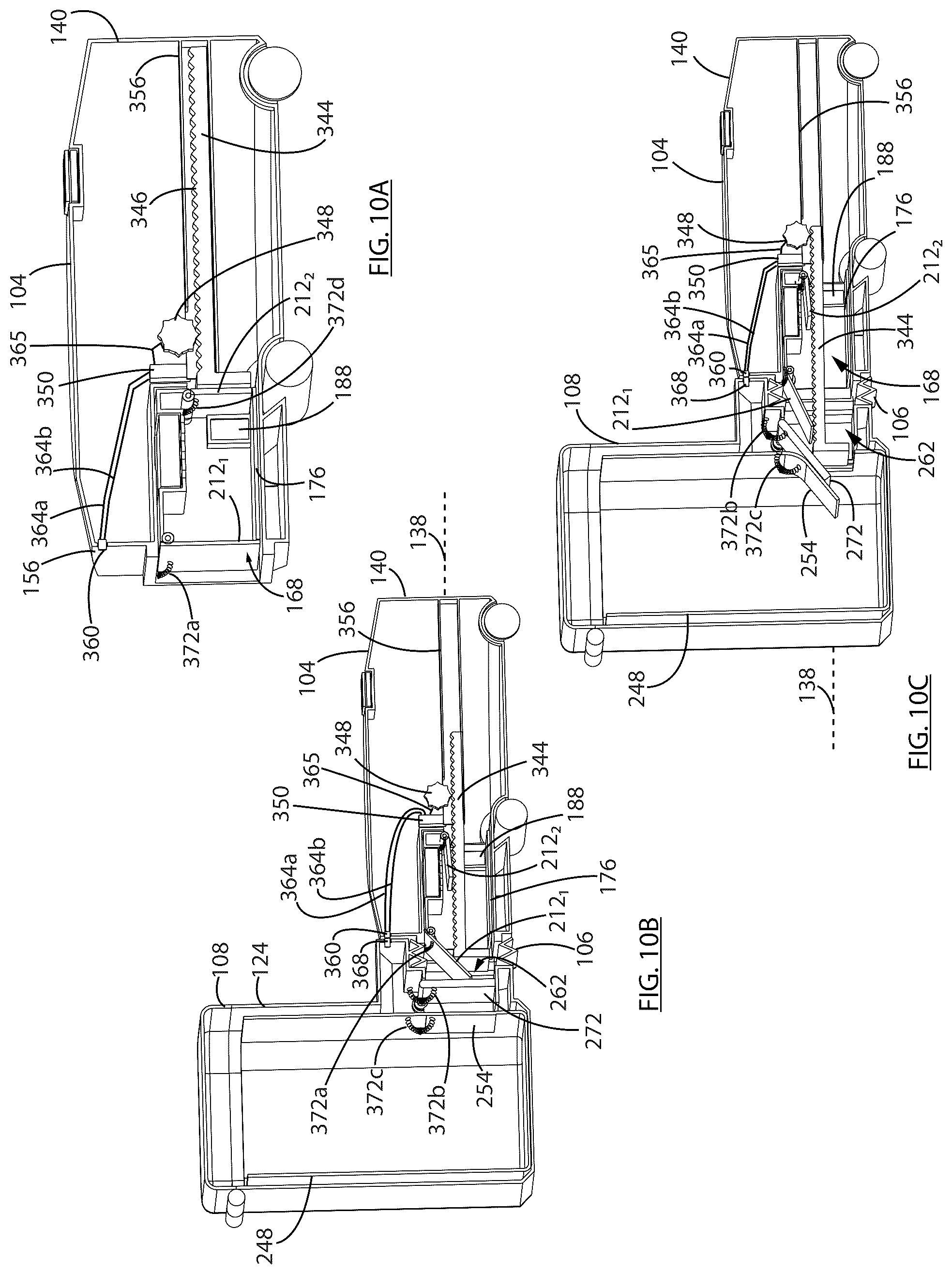 Patent US12303096 Figure 10 – Robotic vacuum cleaner with dirt enclosing member and method of using the same
