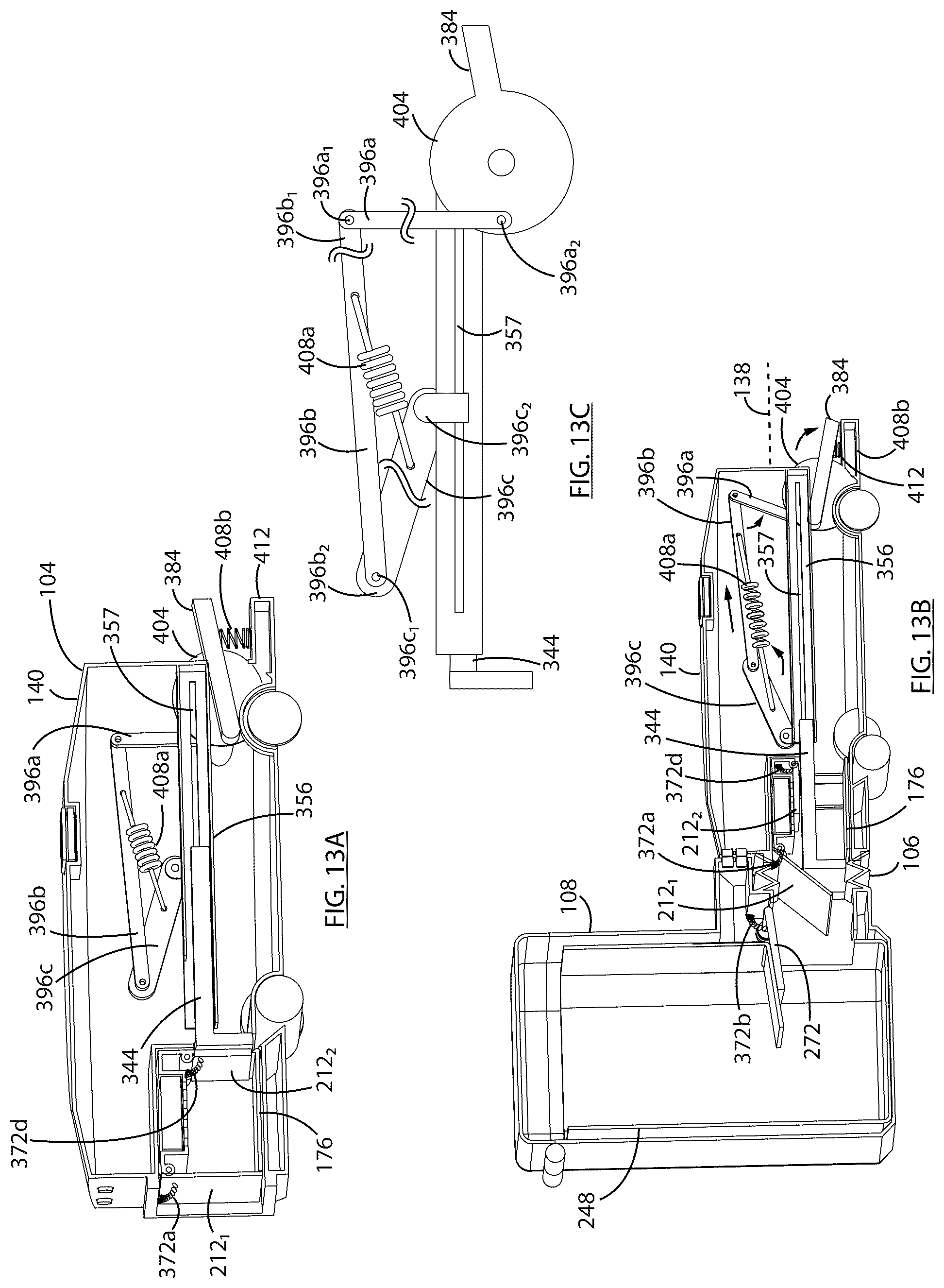 Patent US12303096 Figure 13 – Robotic vacuum cleaner with dirt enclosing member and method of using the same