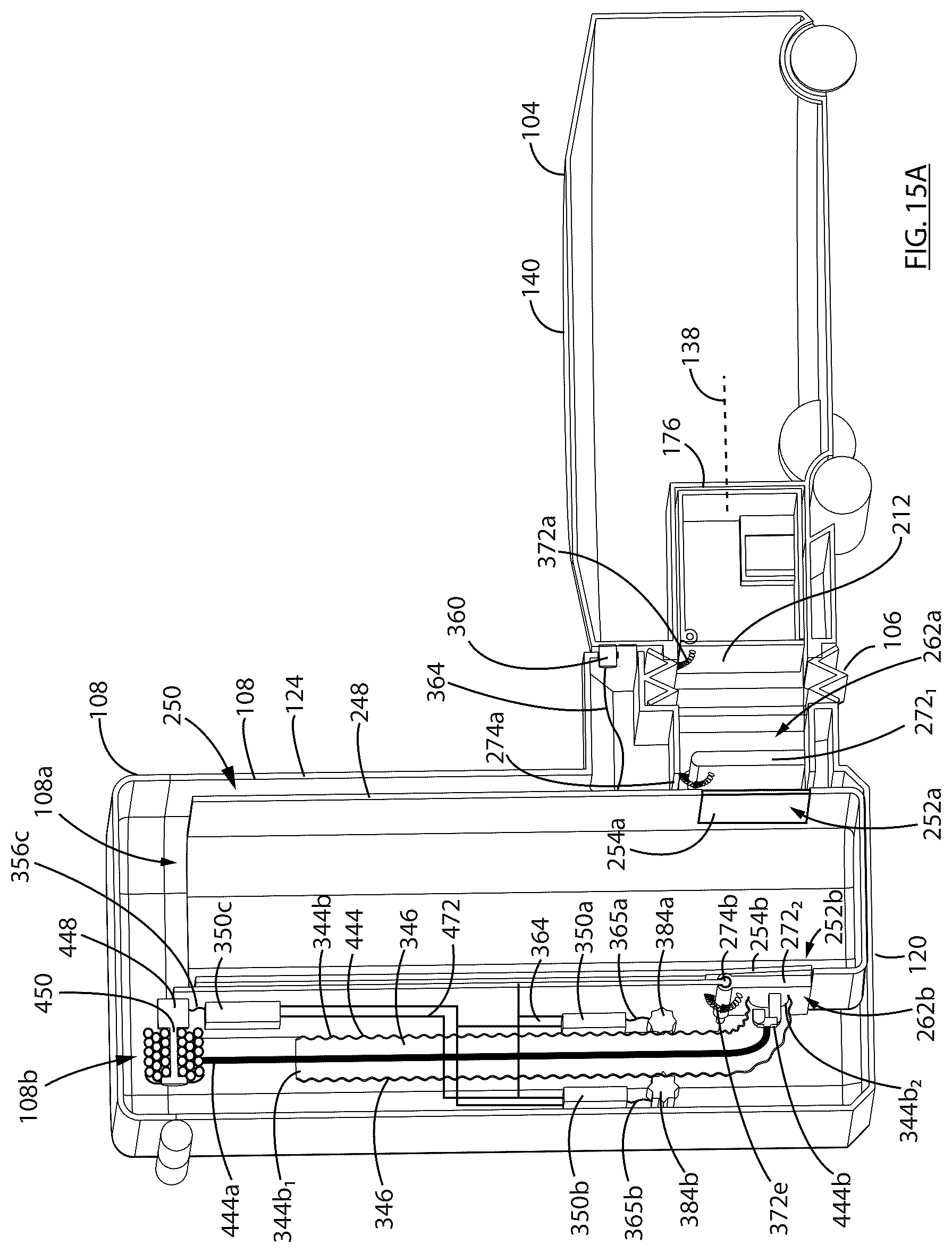 Patent US12303096 Figure 15 – Robotic vacuum cleaner with dirt enclosing member and method of using the same