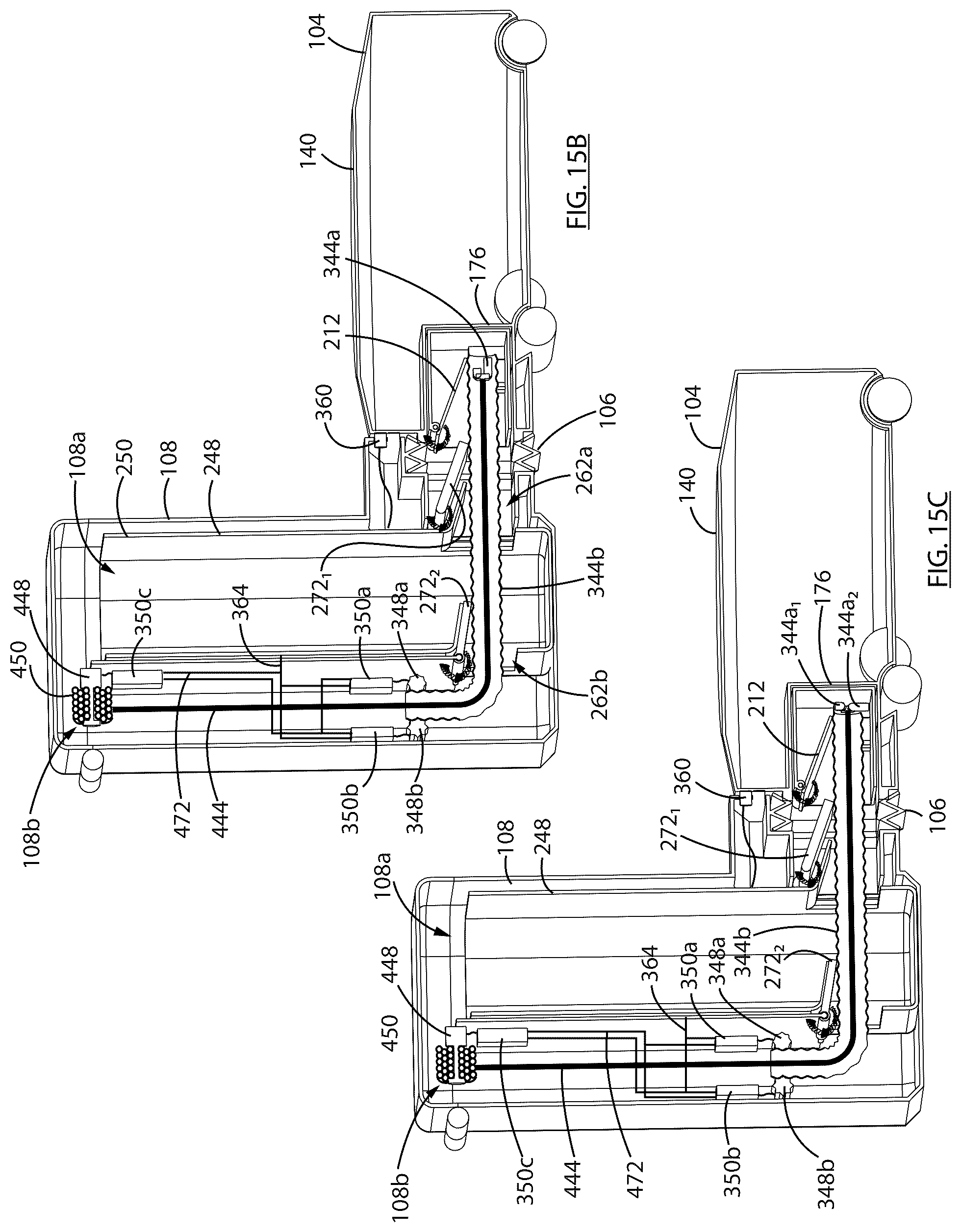 Patent US12303096 Figure 16 – Robotic vacuum cleaner with dirt enclosing member and method of using the same