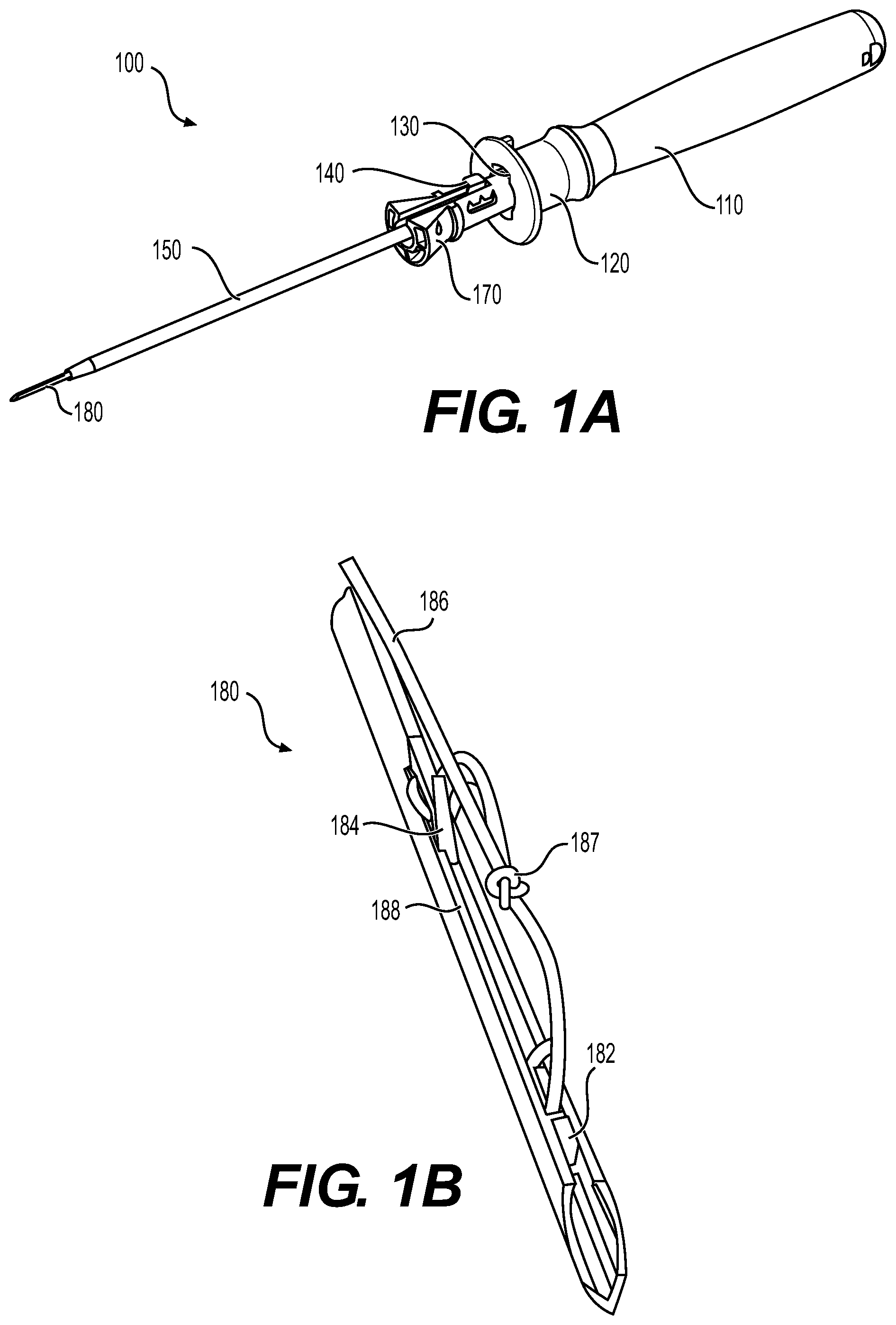 Patent US12303123 Figure 1 – Meniscal repair delivery device