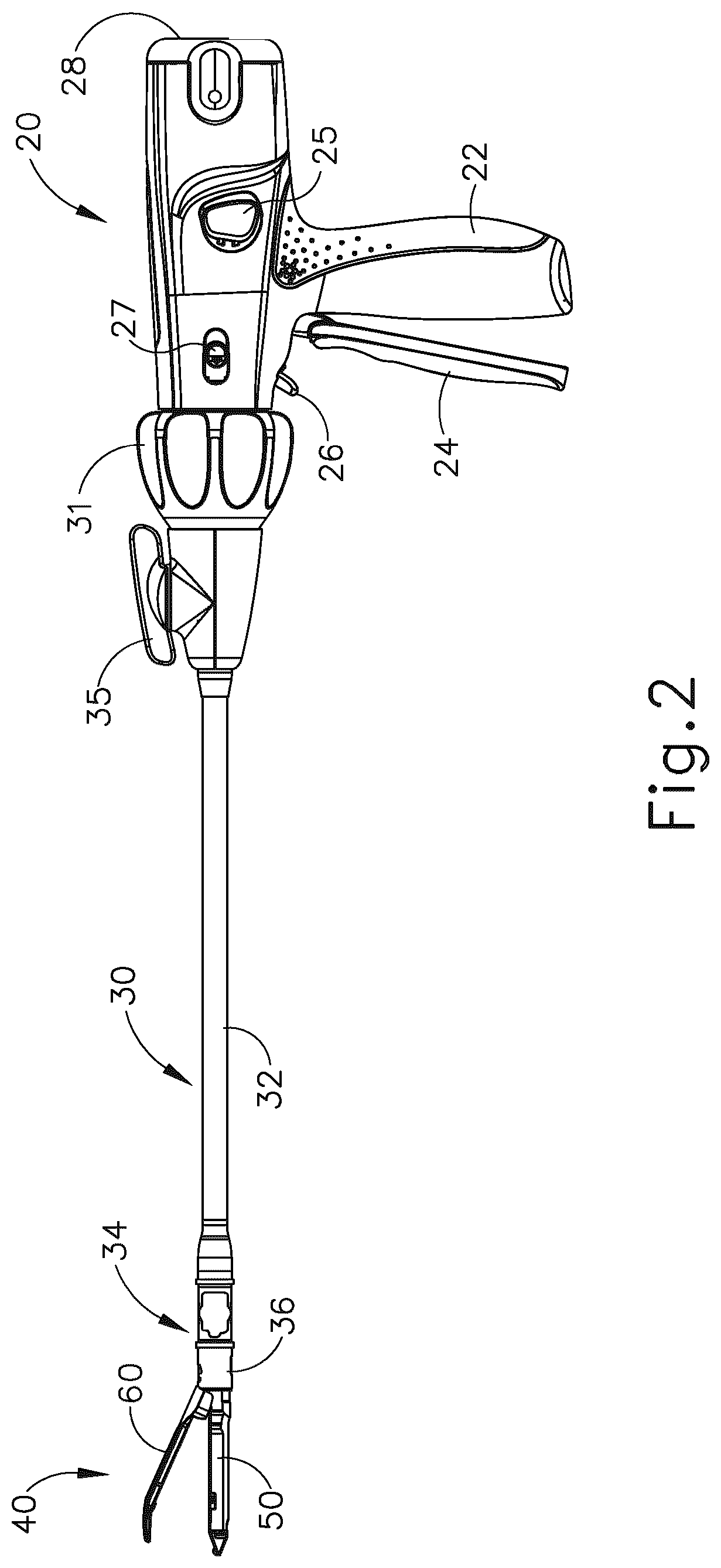 Patent US12303127 Figure 2 – Lockout engagement features for surgical stapler