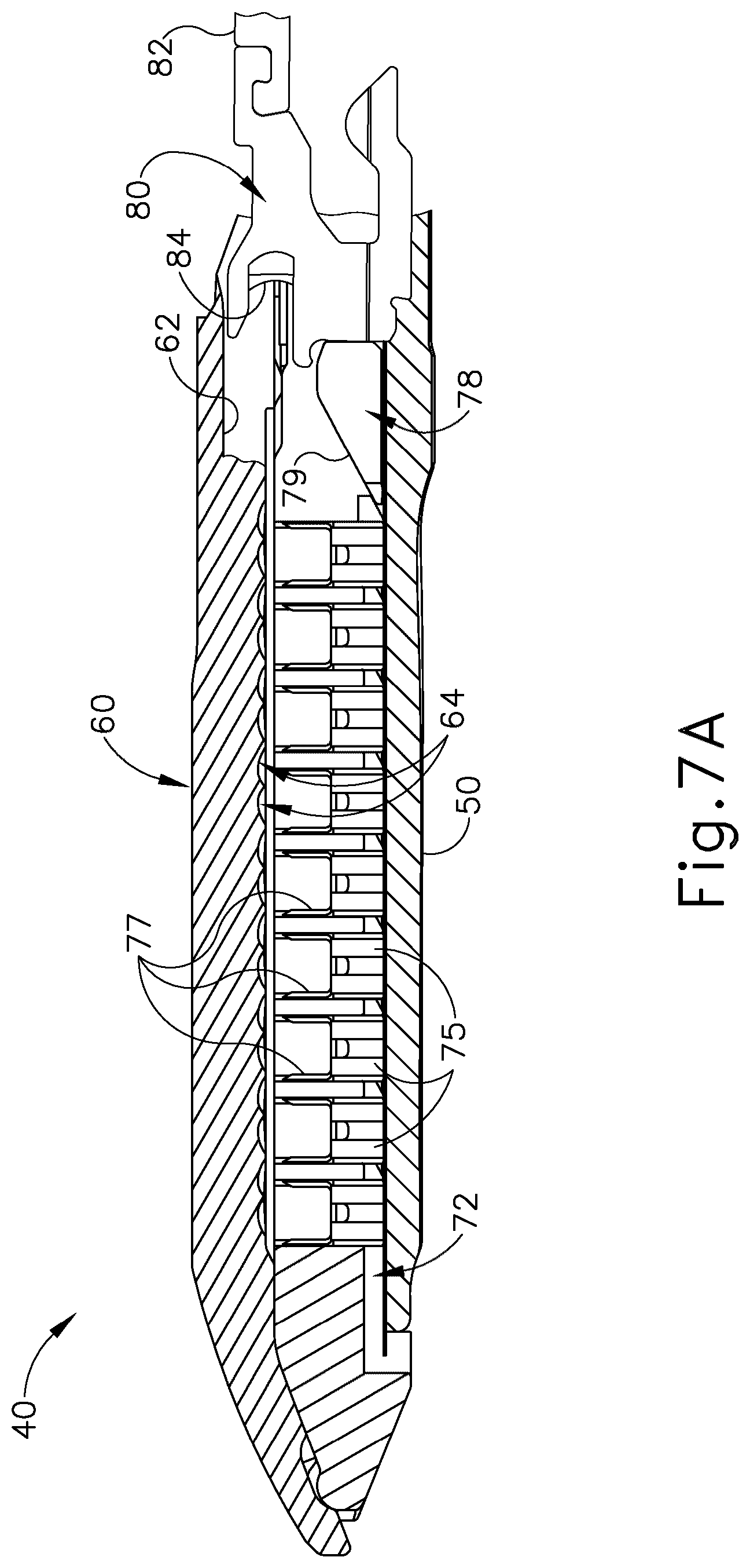 Patent US12303127 Figure 7 – Lockout engagement features for surgical stapler