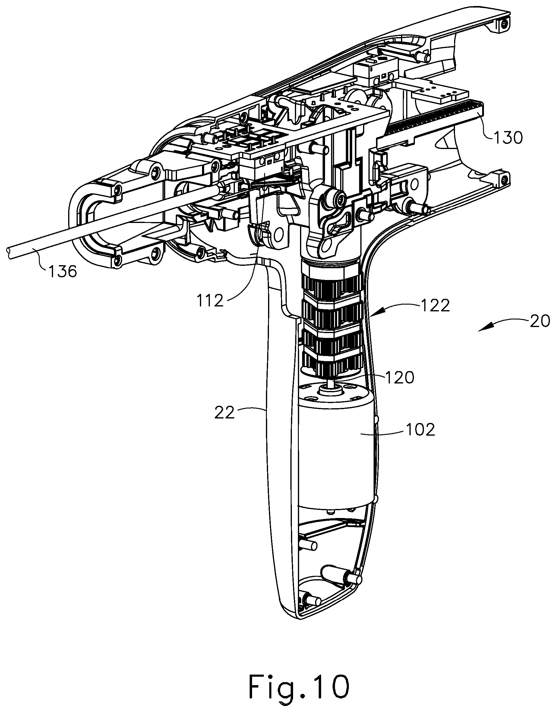 Patent US12303127 Figure 11 – Lockout engagement features for surgical stapler