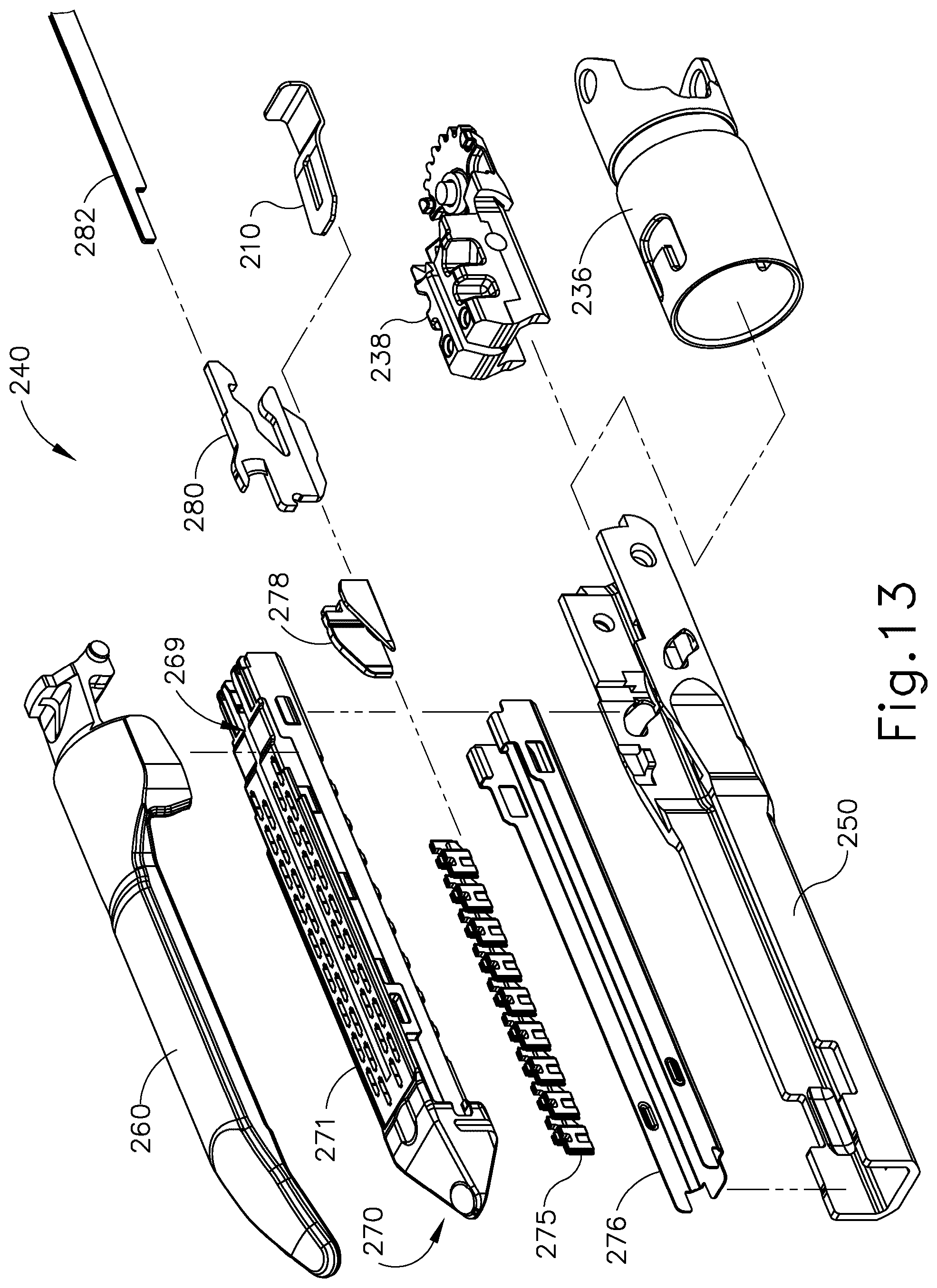 Patent US12303127 Figure 14 – Lockout engagement features for surgical stapler