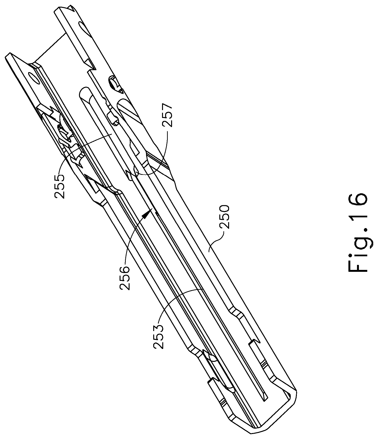 Patent US12303127 Figure 16 – Lockout engagement features for surgical stapler