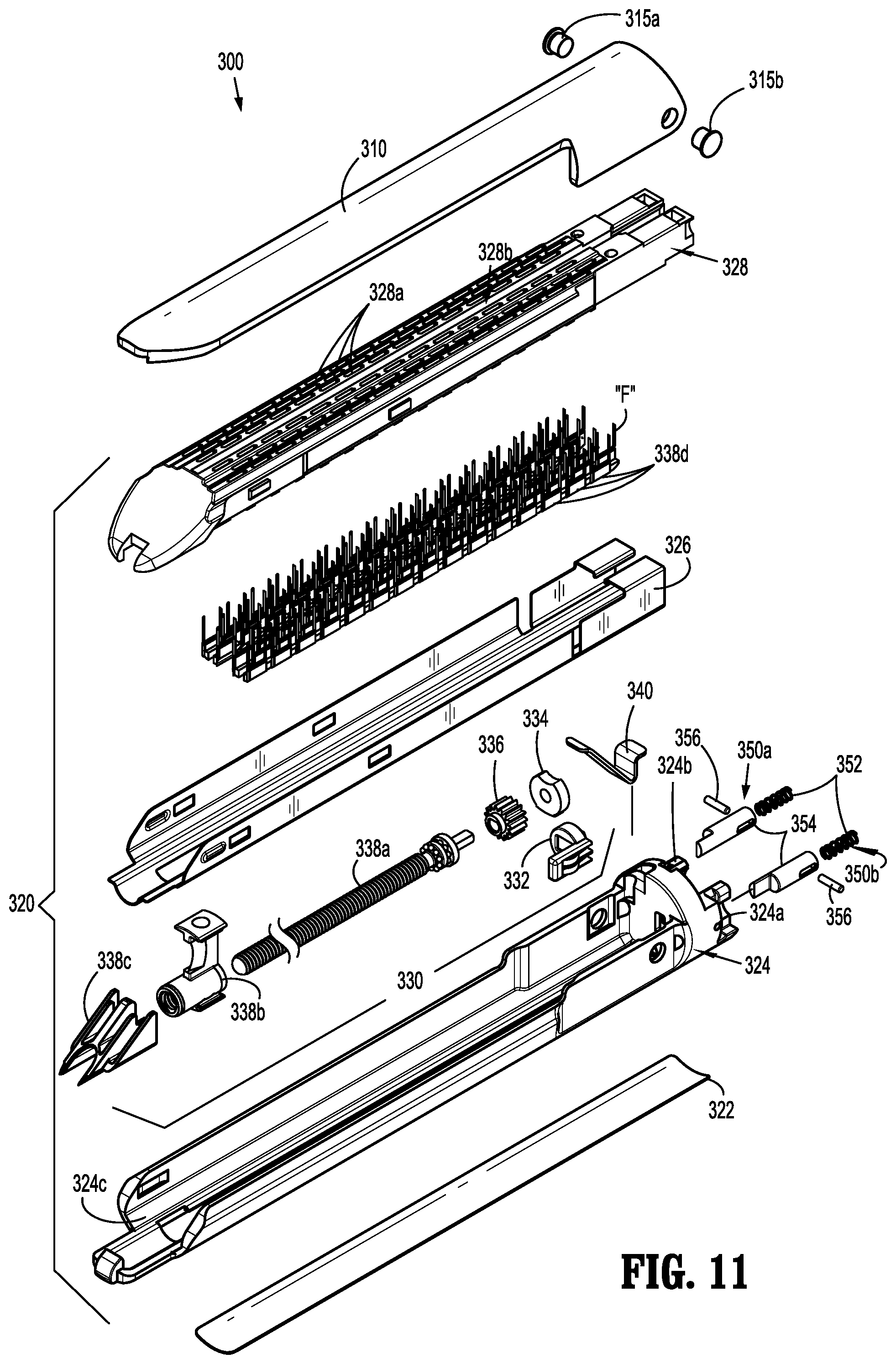 Patent US12303128 Figure 9 – Surgical system including adapter assembly with worm gear assembly