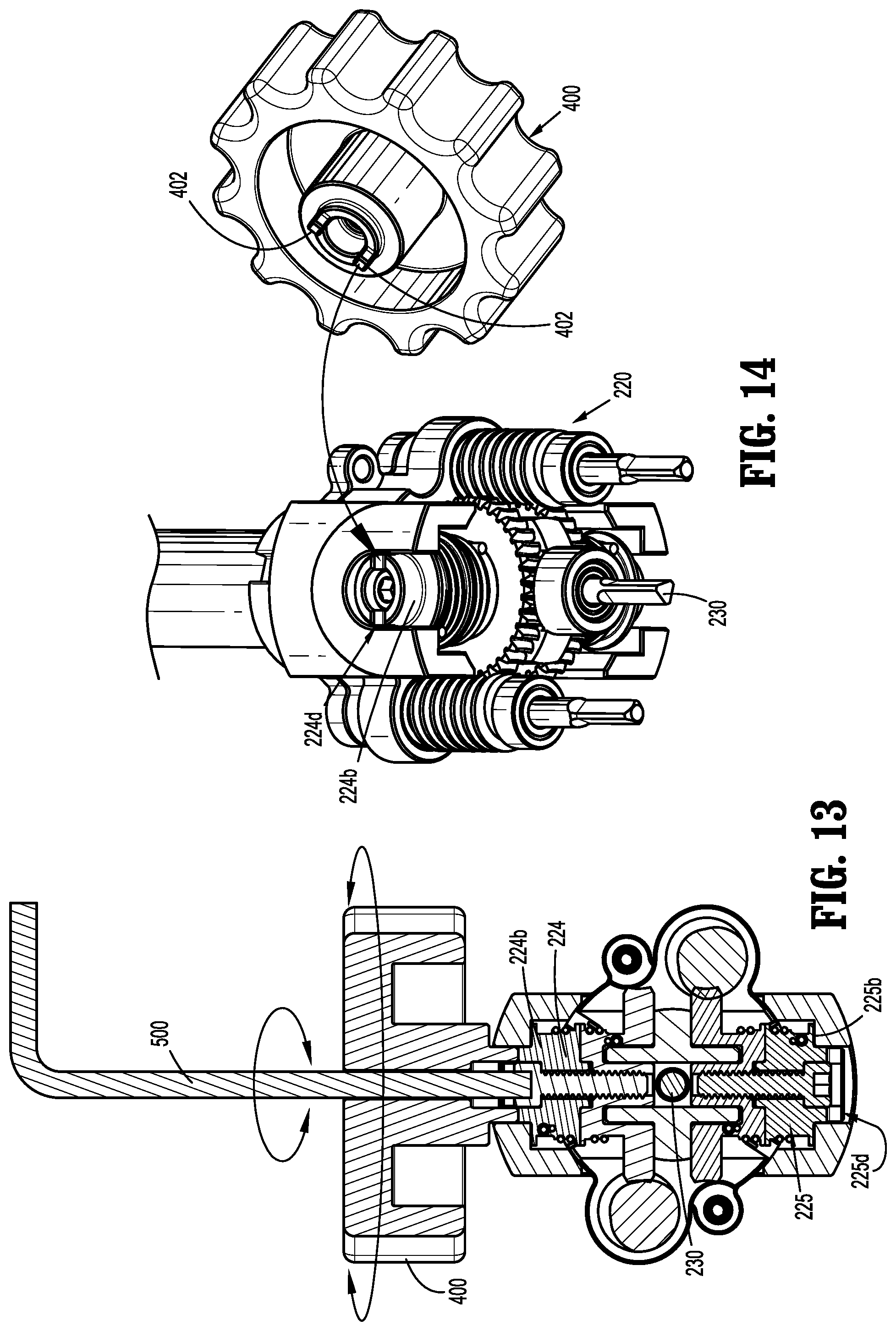 Patent US12303128 Figure 11 – Surgical system including adapter assembly with worm gear assembly