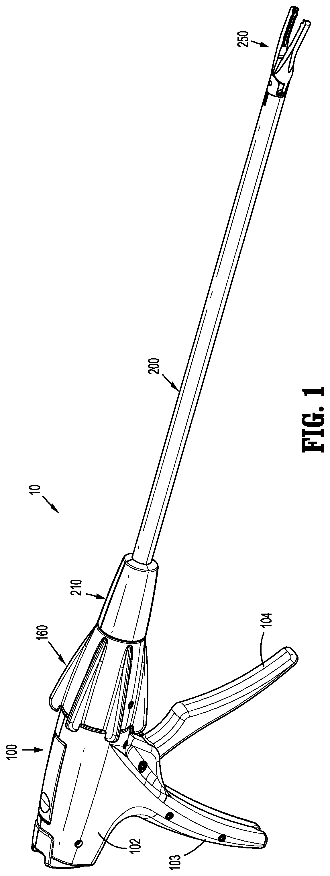 Patent US12303137 Figure 1 – Endoscopic surgical clip applier