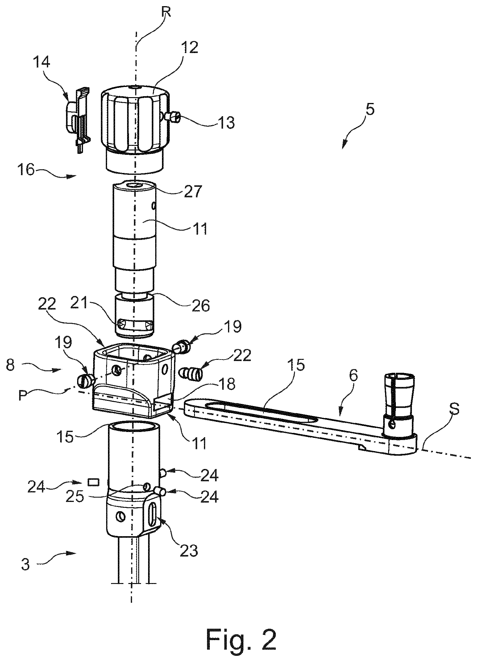 Patent US12303142 Figure 2 – Intramedullary tibia alignment system