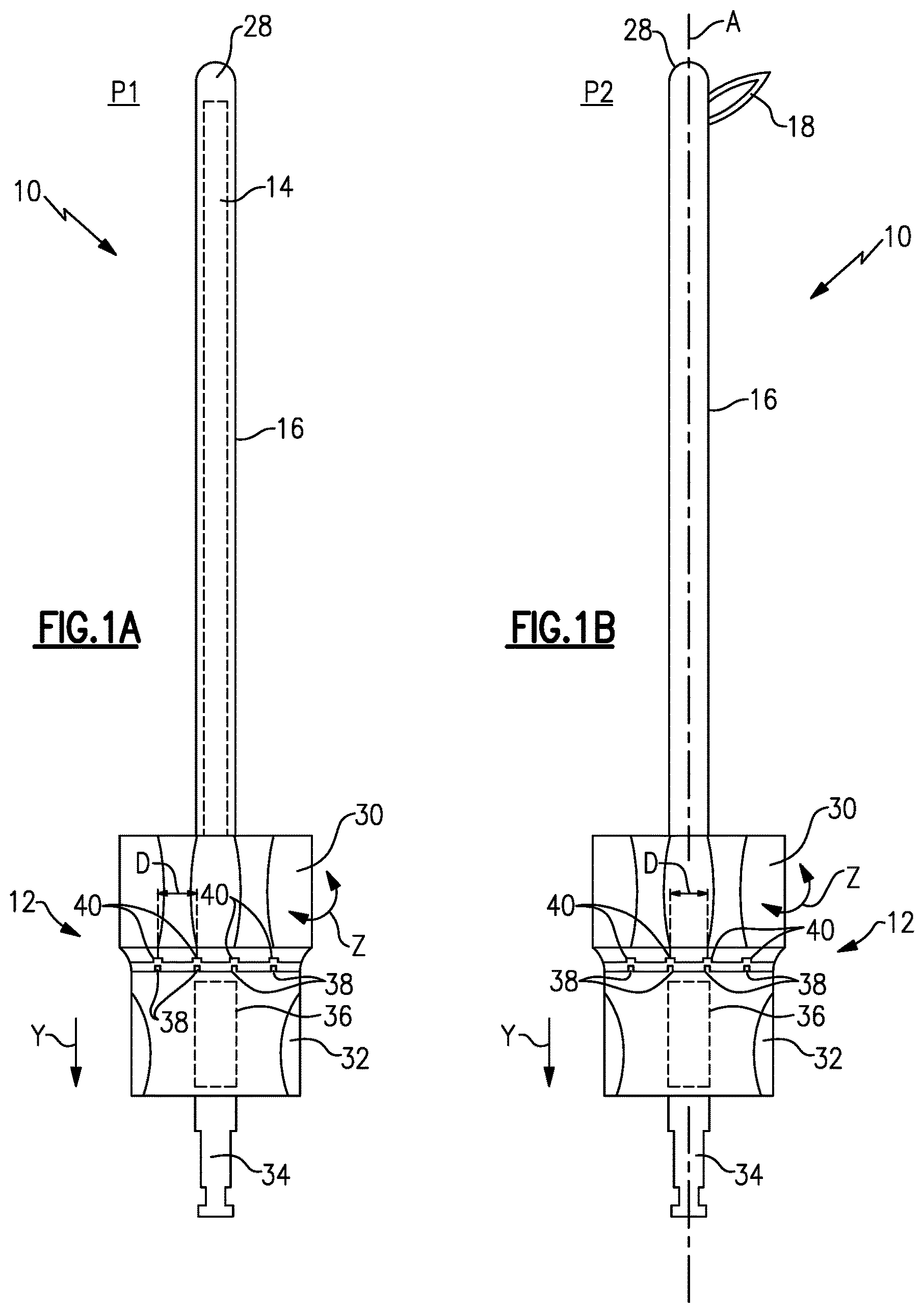Patent US12303146 Figure 1 – Expandable reamer