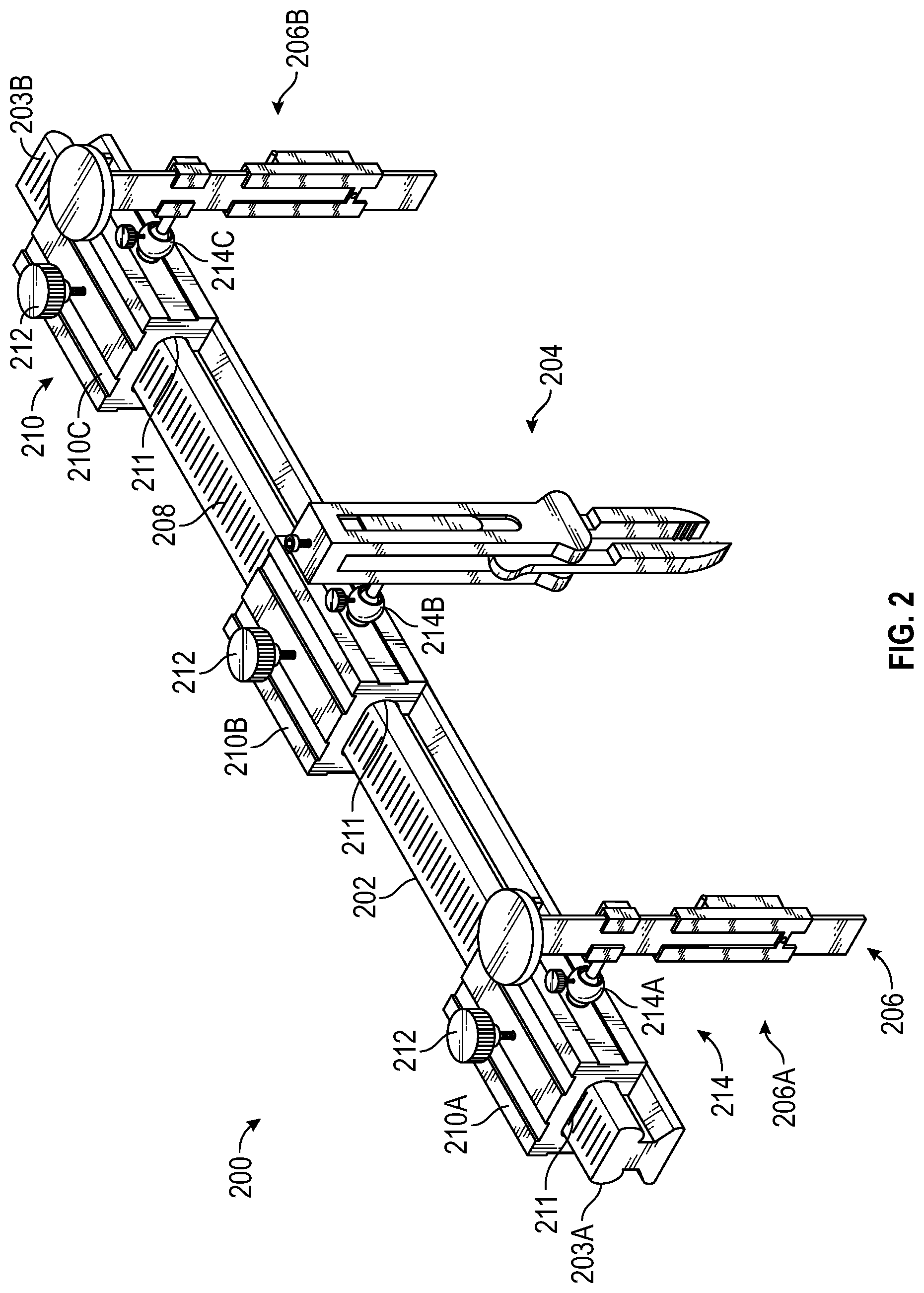 Patent US12303149 Figure 2 – Apparatus for incision and removal of osseous tissue and methods thereof
