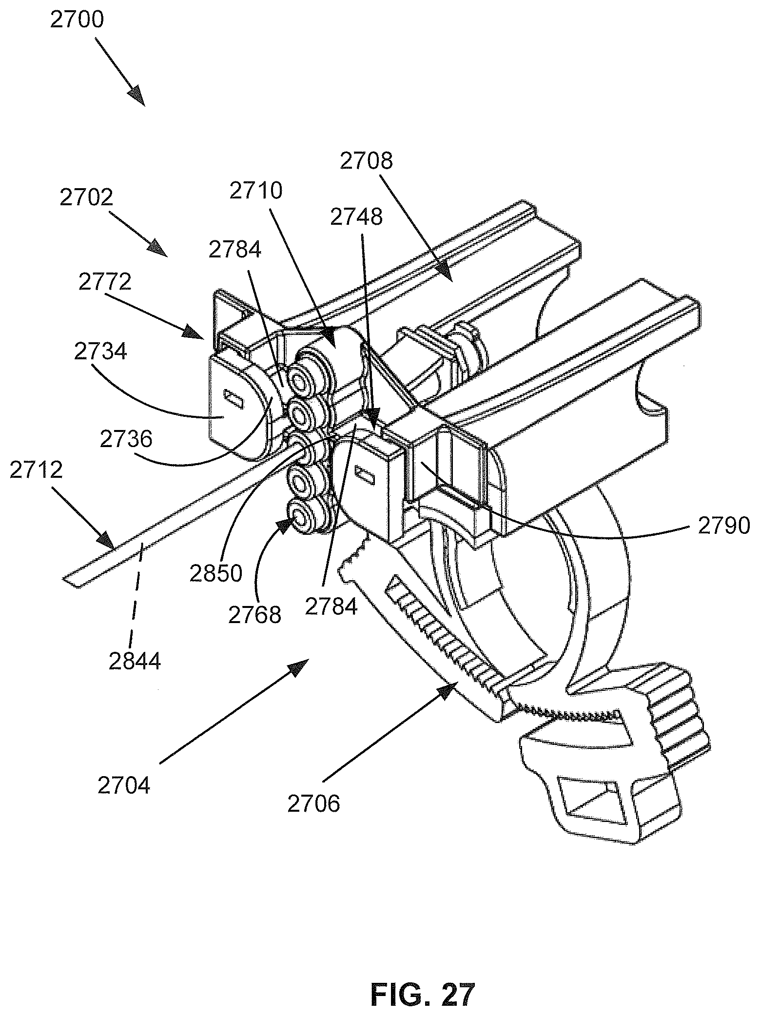 Patent US12303164 Figure 13 – Transperineal biopsy guide with mount, guide member, and displacement member displaceable within a gap of the guide member