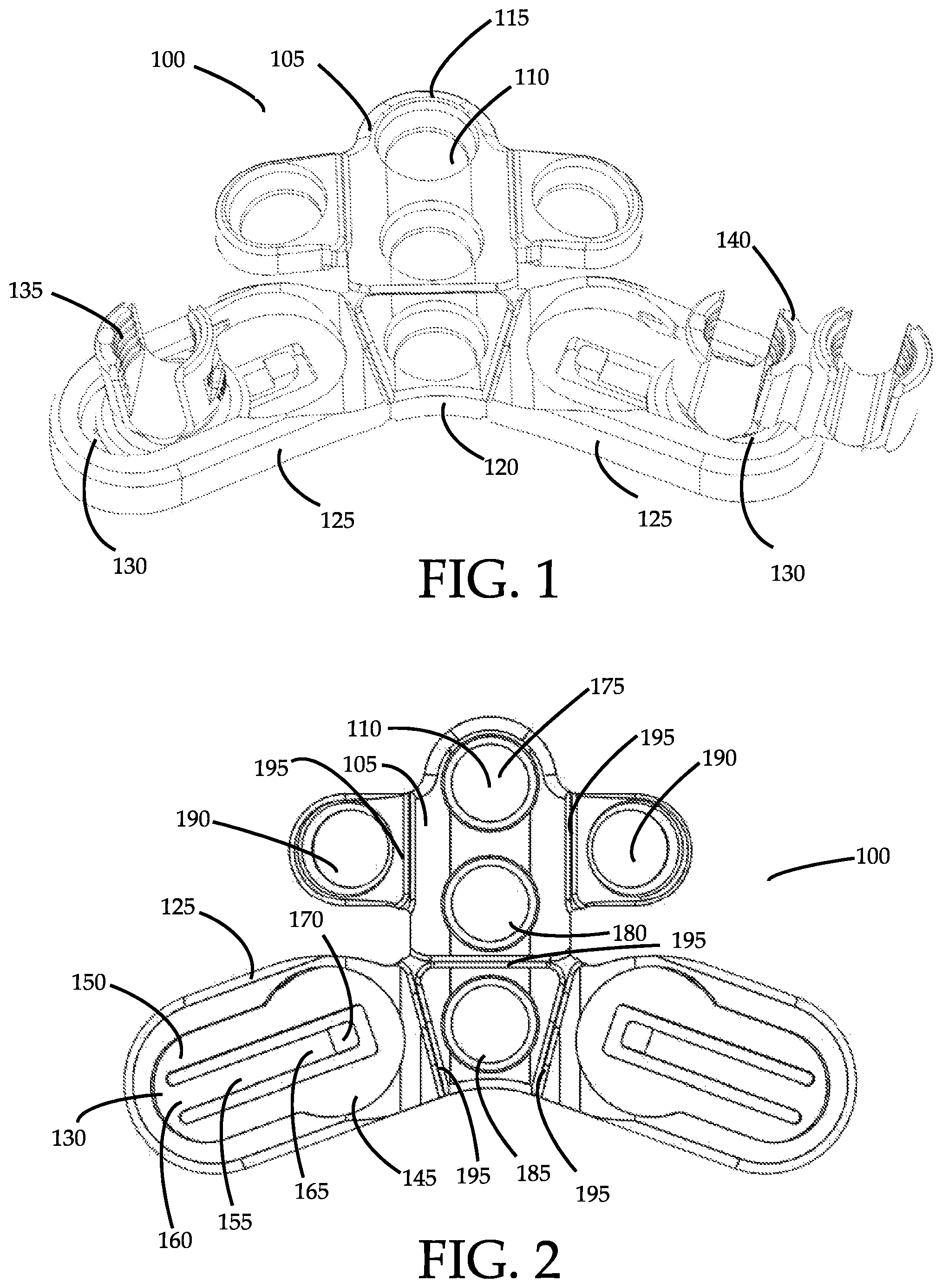 Patent US12303172 Figure 1 – Occipital plates and related methods